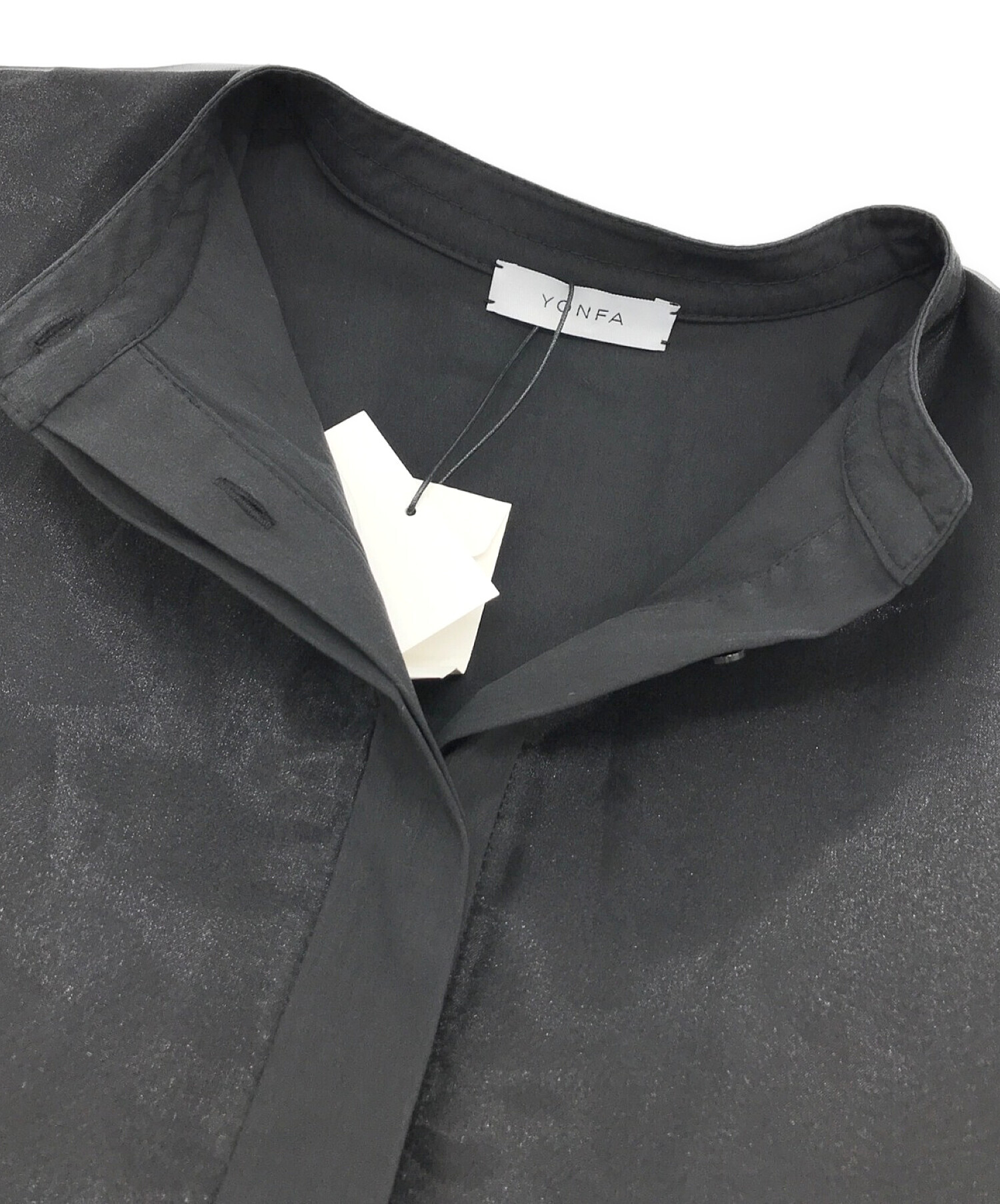 YONFA (ヨンファ) シースルーシャツチュニック ブラック サイズ:FREE 未使用品