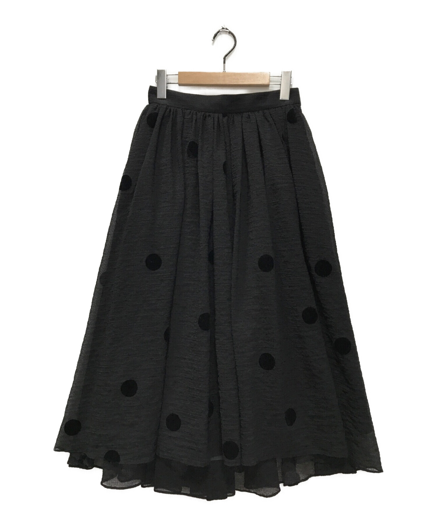 SHE tokyo (シートーキョー) オードリードットスカート ブラック サイズ:36
