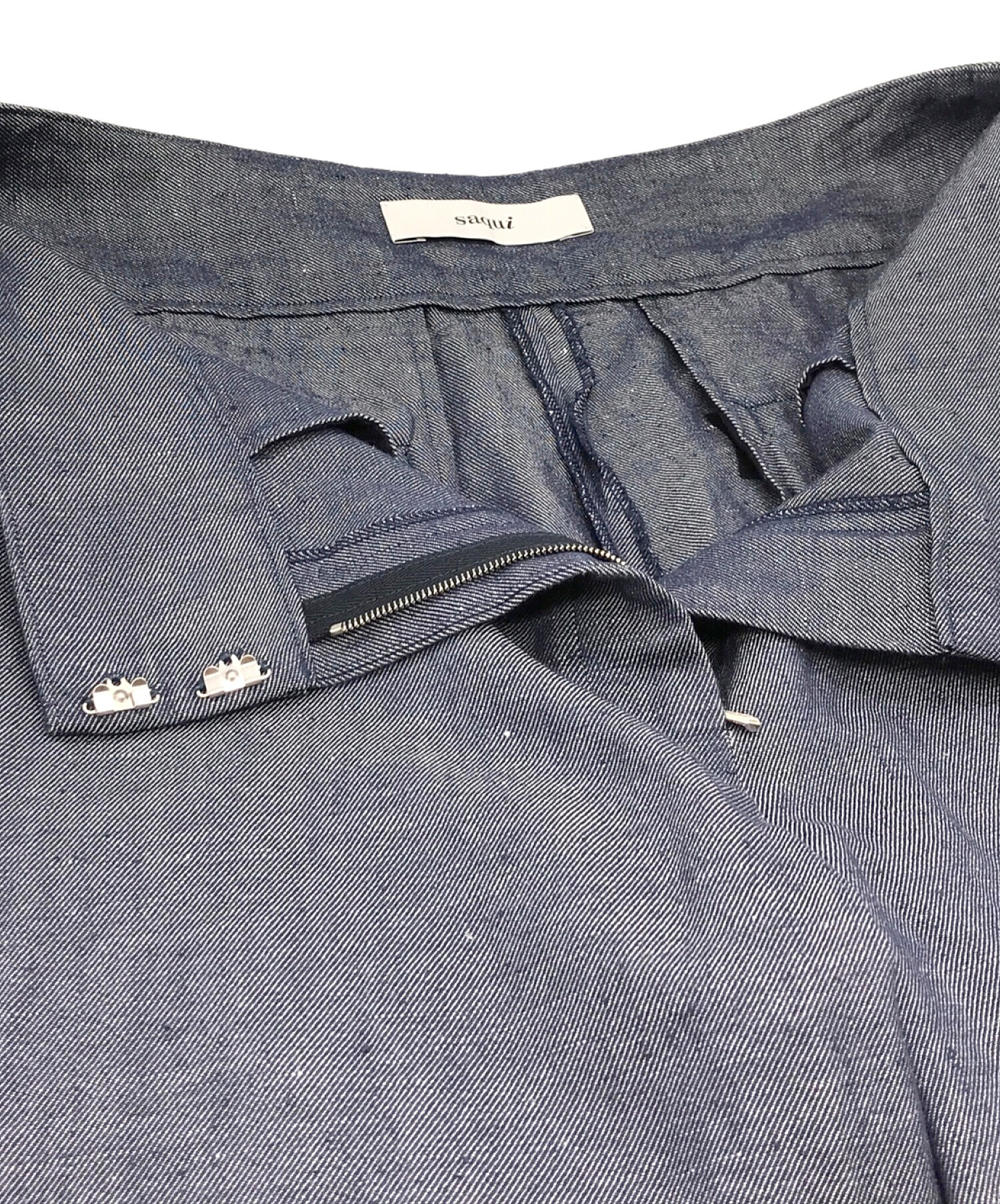 saqui (サキ) パンツ ブルー サイズ:40