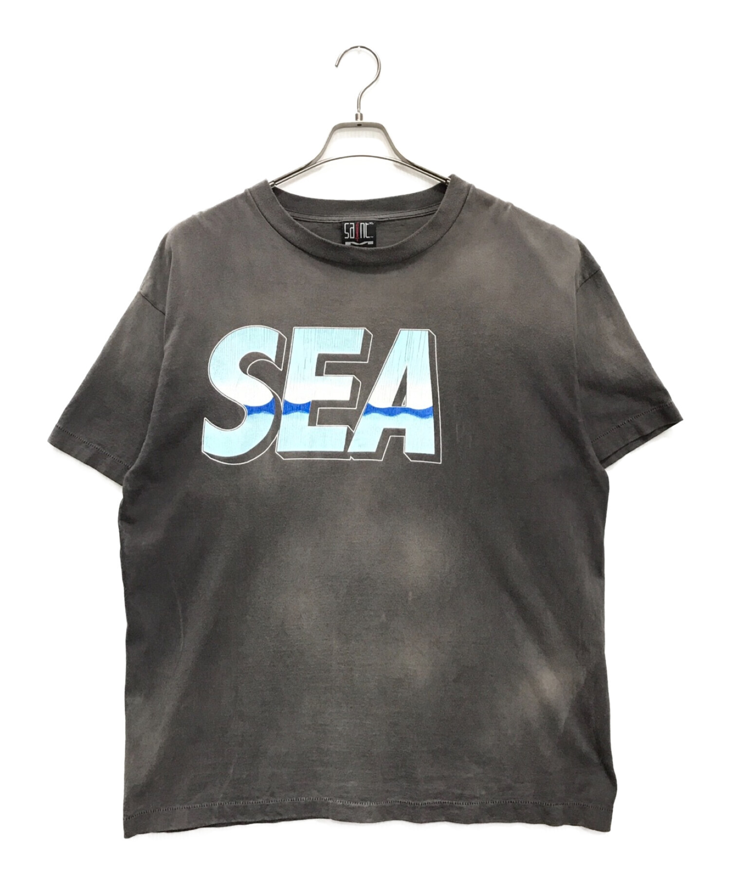 SAINT MICHAEL (セントマイケル) WIND AND SEA (ウィンダンシー) S/S T-SHIRT グレー サイズ:XL