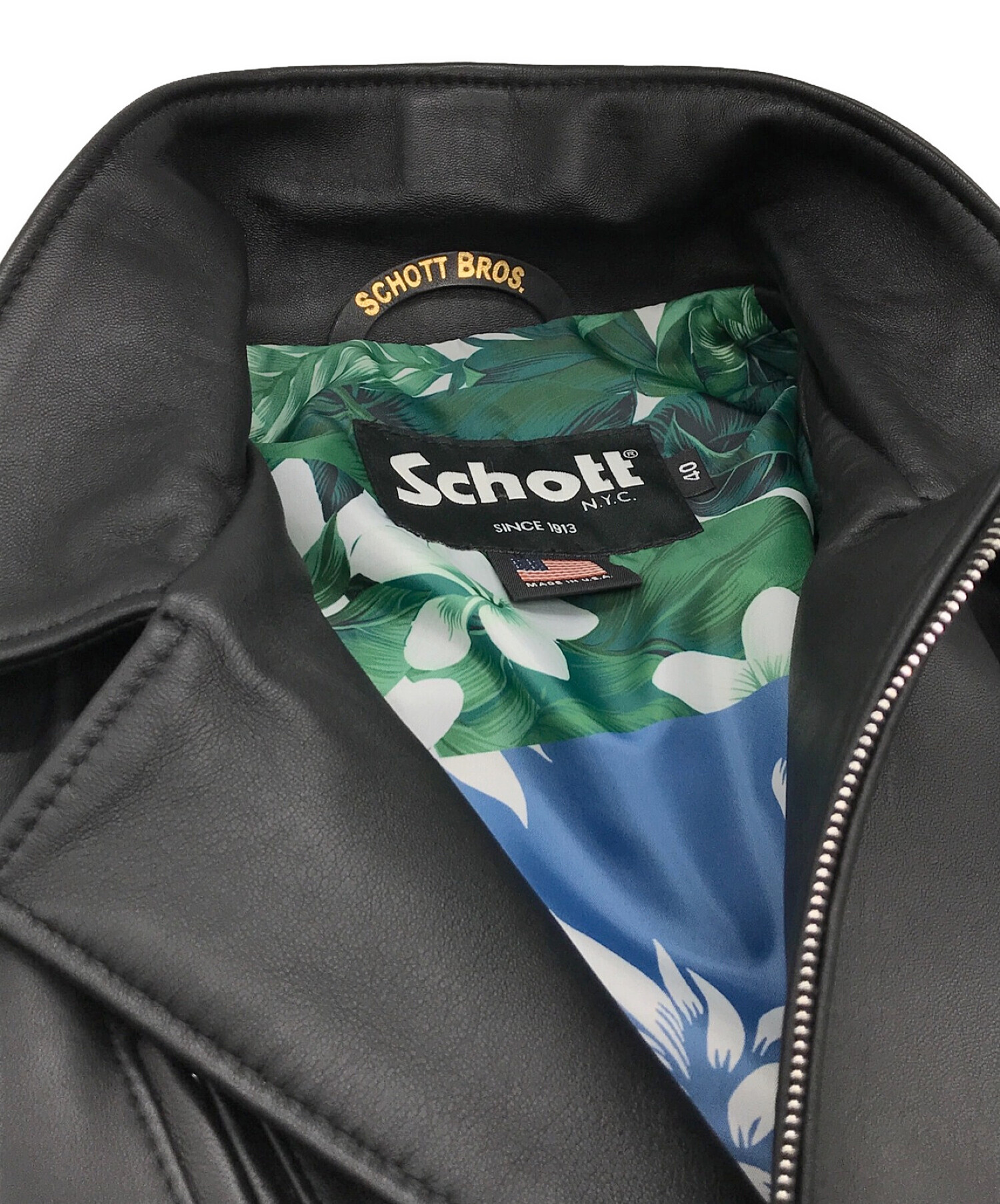 Schott (ショット) SOPH. (ソフネット) ダブルライダースジャケット ブラック サイズ:40