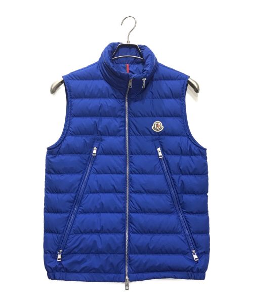 MONCLER 気安い ダウンベスト ペイズリー柄 青 