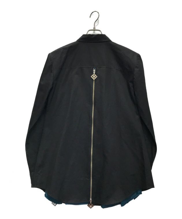 中古・古着通販】hazama (ハザマ) 調律シャツ ブラック サイズ:M 