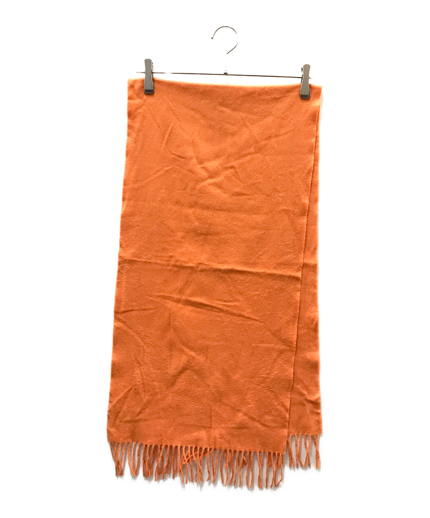 中古・古着通販】HERMES (エルメス) カシミヤマフラー オレンジ サイズ  