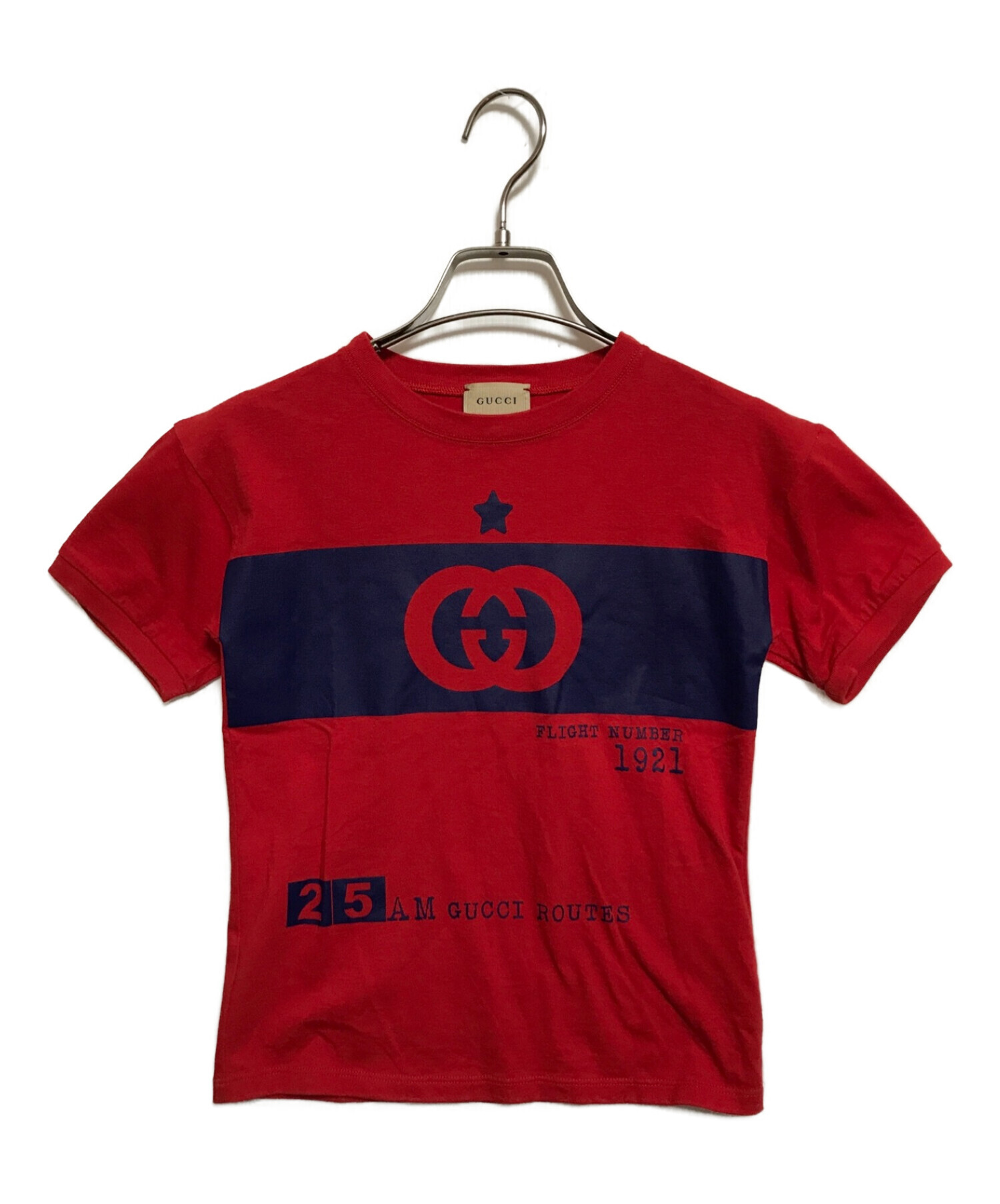中古・古着通販】GUCCI (グッチ) Tシャツ レッド サイズ:SIZE 5  