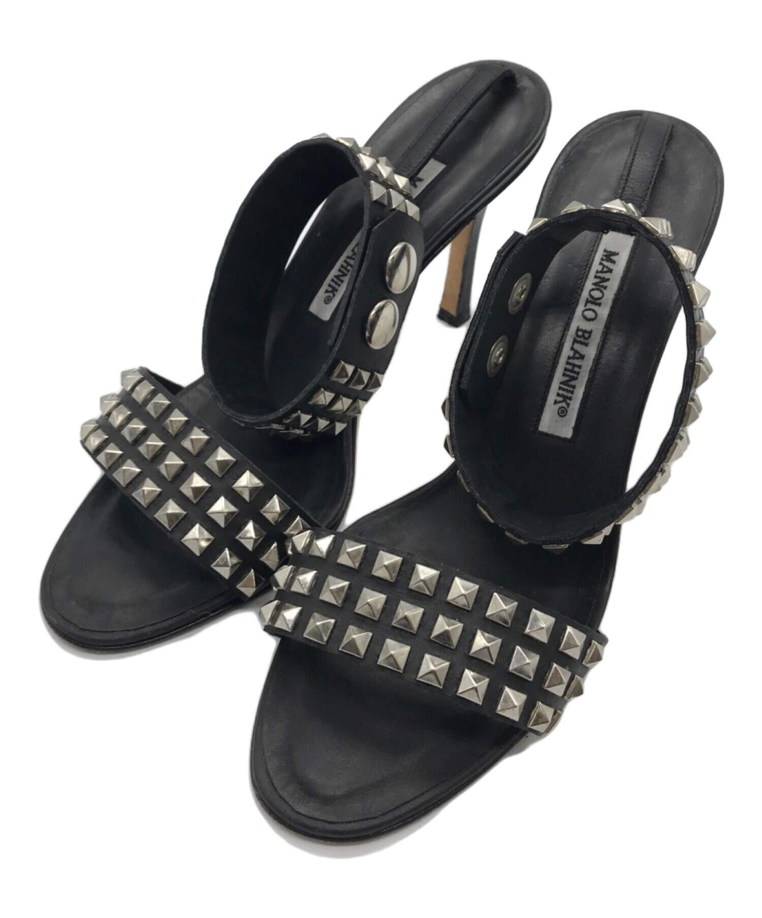 中古・古着通販】Manolo Blahnik (マノロブラニク) レザー スタッズ 