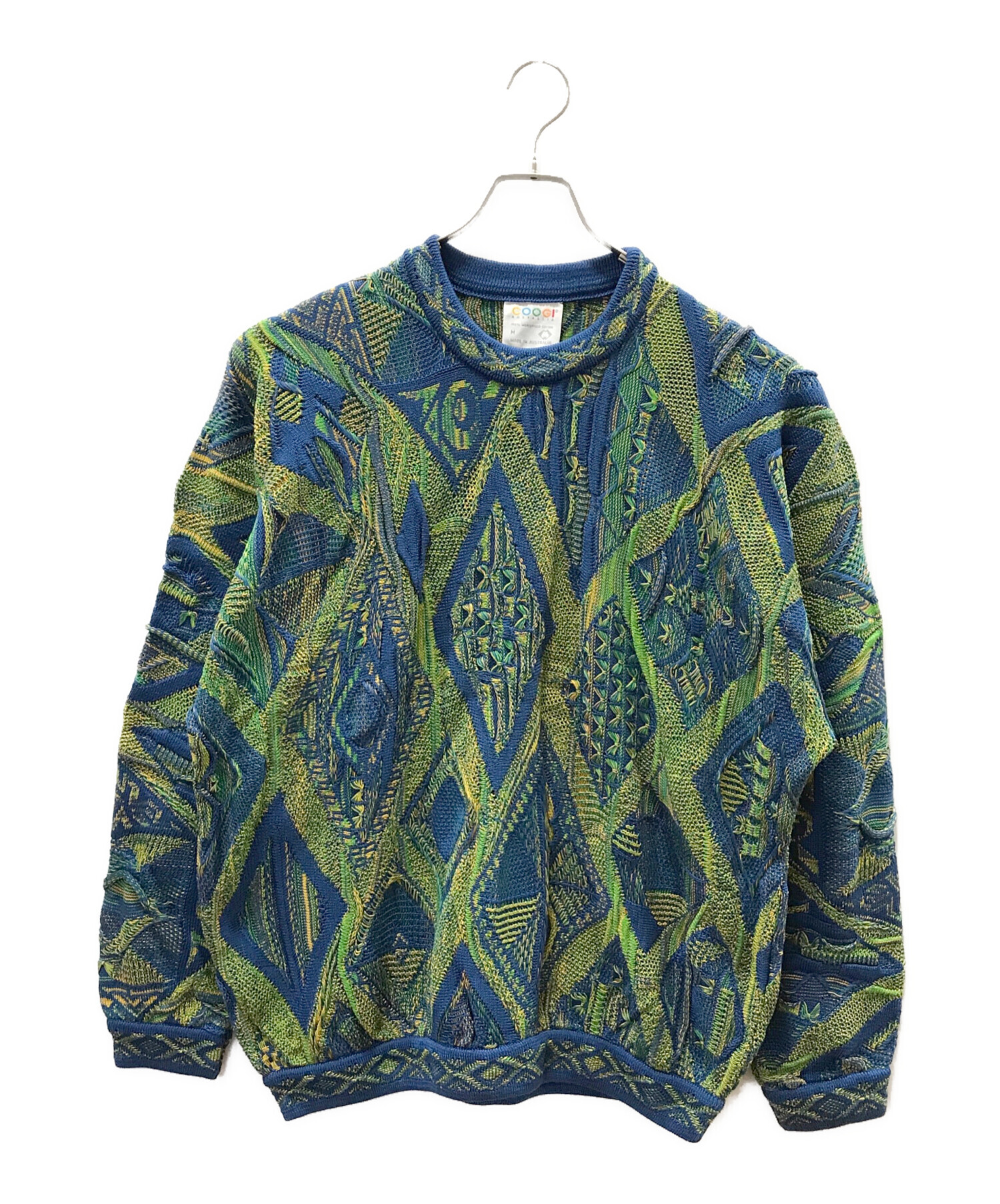 中古・古着通販】Coogi (クージー) 3Dニット ブルー サイズ:M 未使用品 