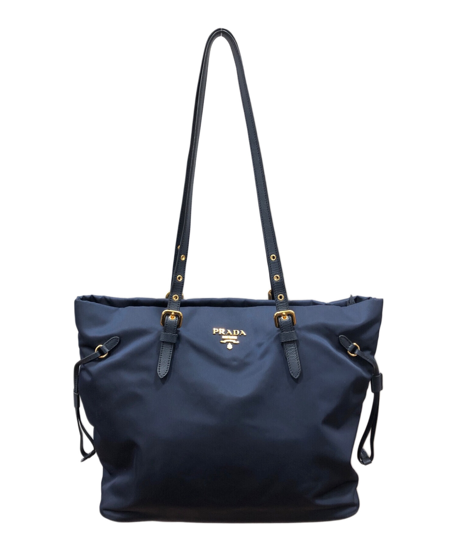 中古・古着通販】PRADA (プラダ) ロゴプレートナイロントートバッグ 