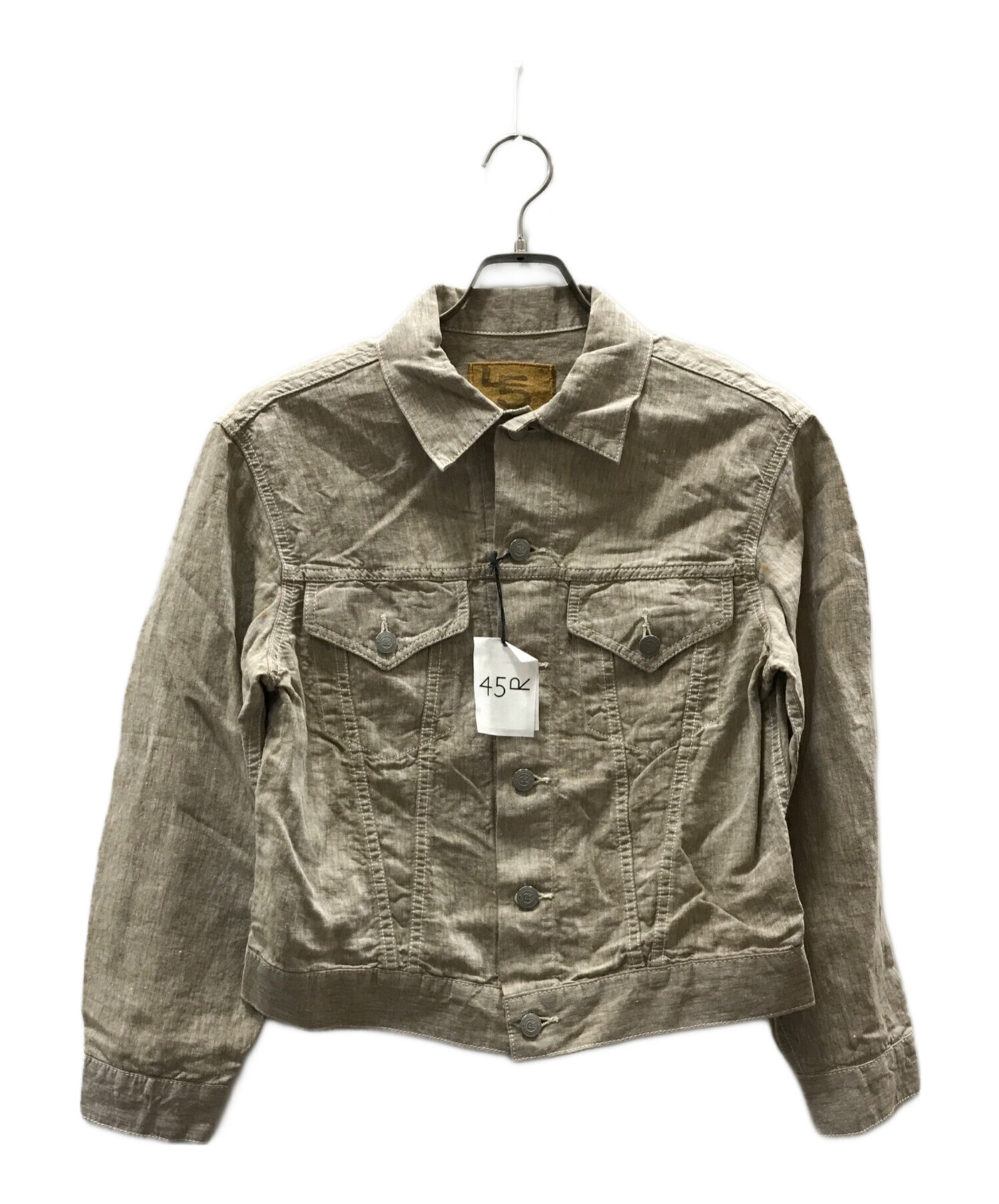 希少☆45R リネンの908空比古比女ジャン（インディゴ）ジャケット