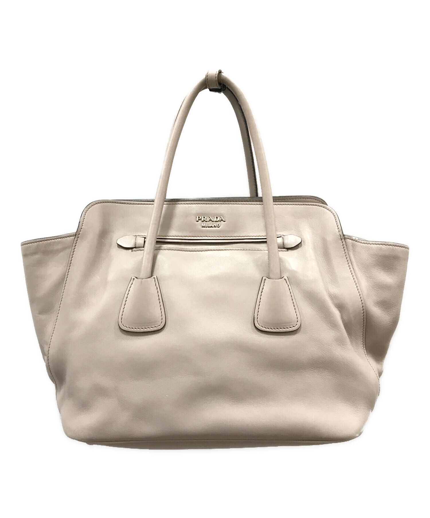 PRADA プラダ ハンドバッグ ショルダーバッグ 2way レザー グレージュ PRADA 2way レザー ハンドバッグ ショルダー