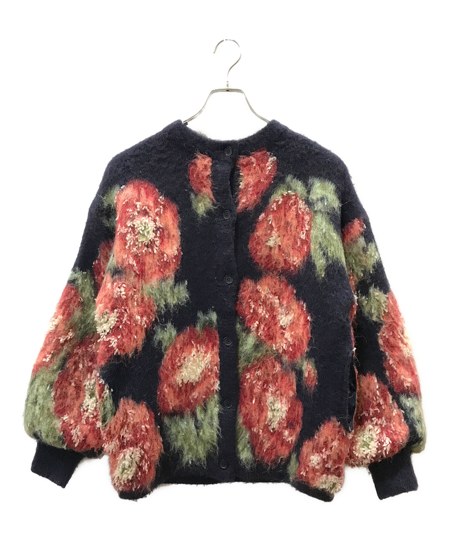 中古・古着通販】AMERI (アメリ) VERONICAJACQUARDKNIT カーディガン 