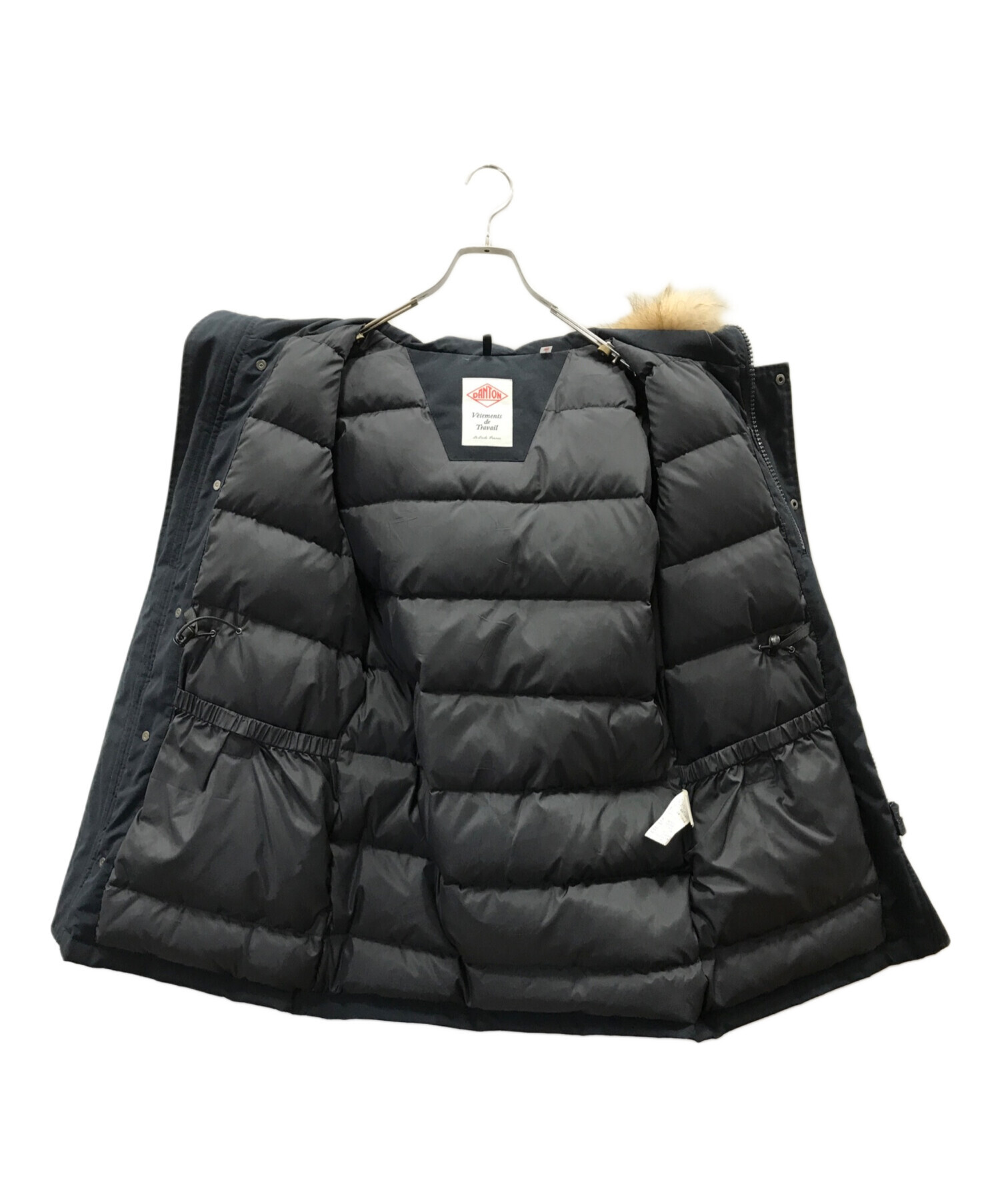 中古・古着通販】DANTON (ダントン) ファー付ロングダウン ネイビー 