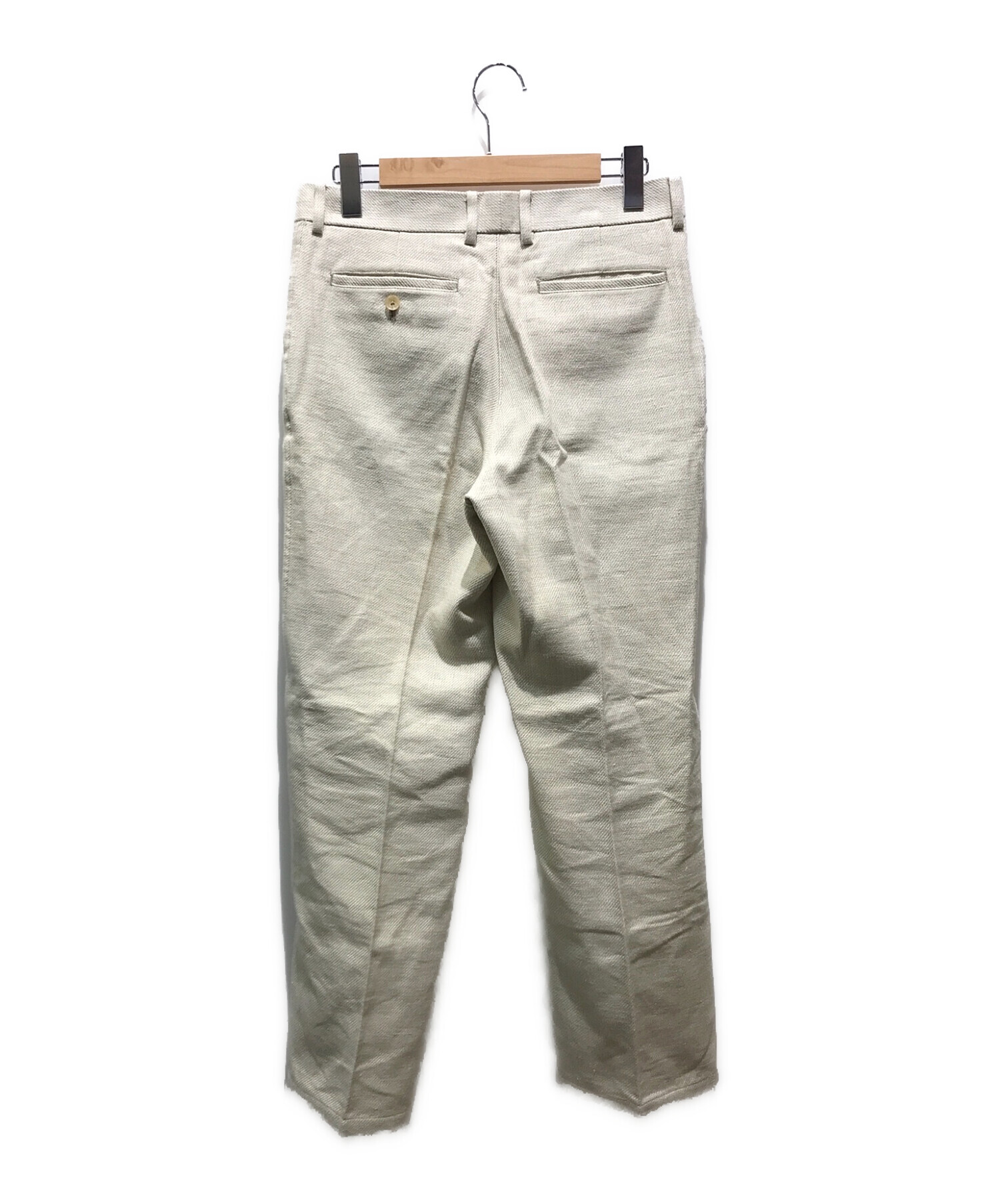 AURALEE オーラリー LINEN COTTON DOUBLE FACE PANTS サイズ3 IVORIY 