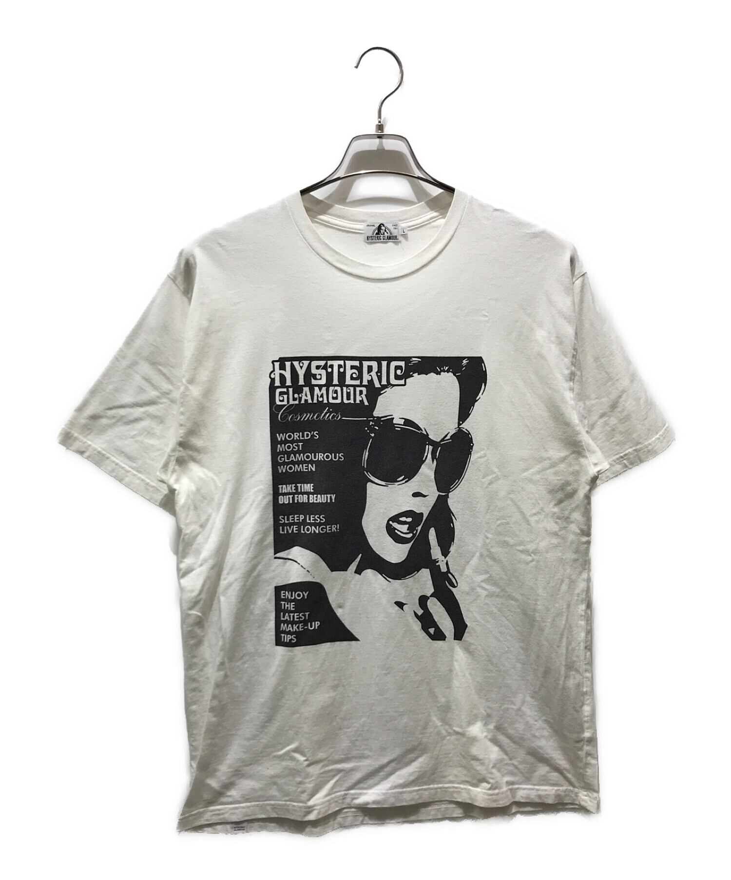 ヒステリックグラマー Tシャツ　ホワイト　Lサイズ