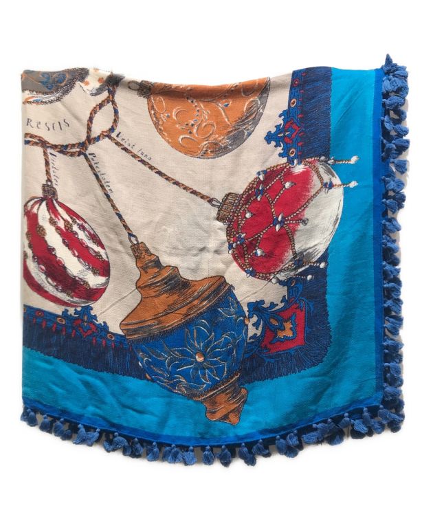 中古・古着通販】manipuri (マニプリ) ウールシルクストールポンポン 
