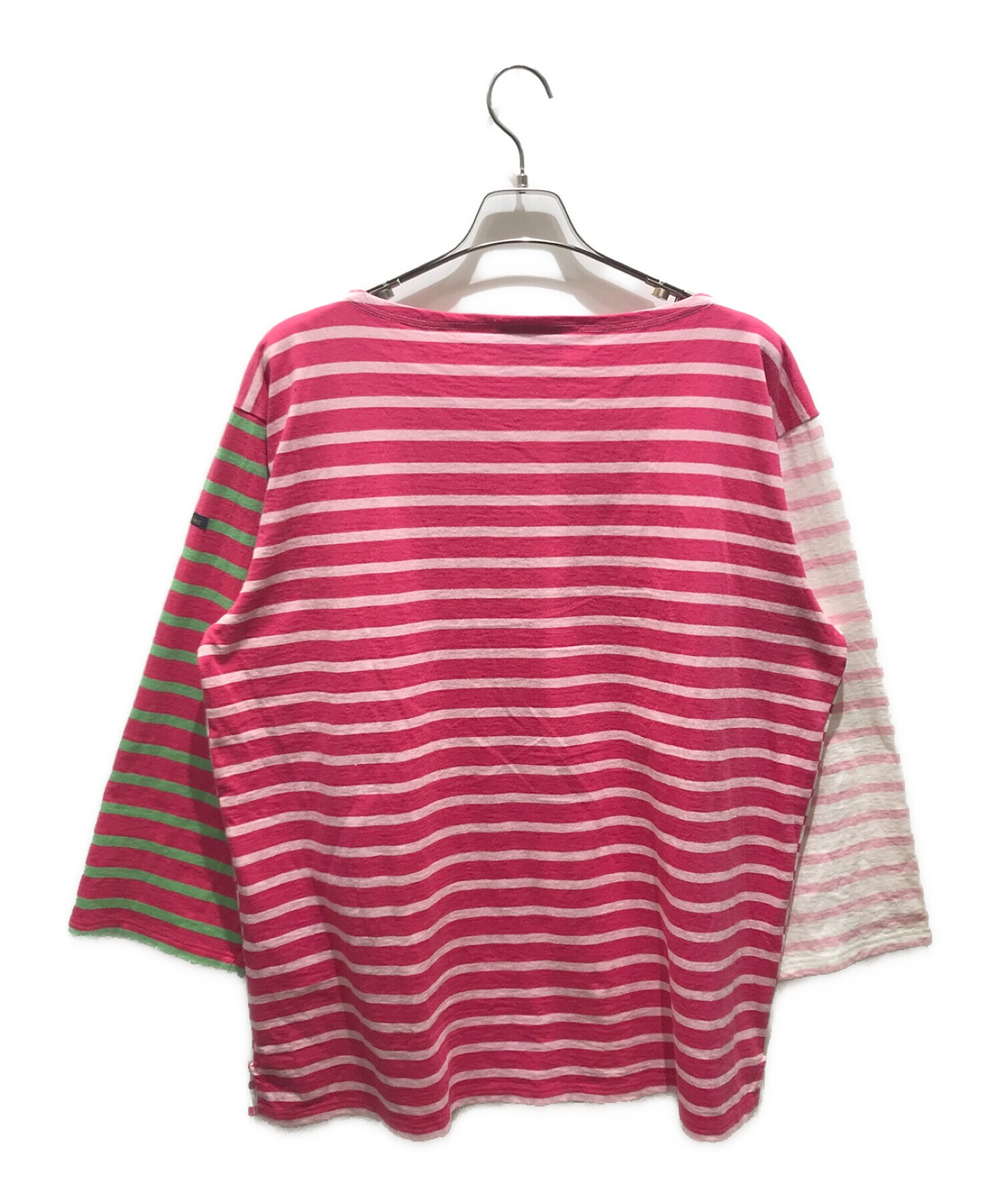 Le minor×TOMORROWLAND (ルミノア×トゥモローランド) クレイジーパターン ビッグバスクシャツ　32-03-25-03004  ピンク サイズ:F