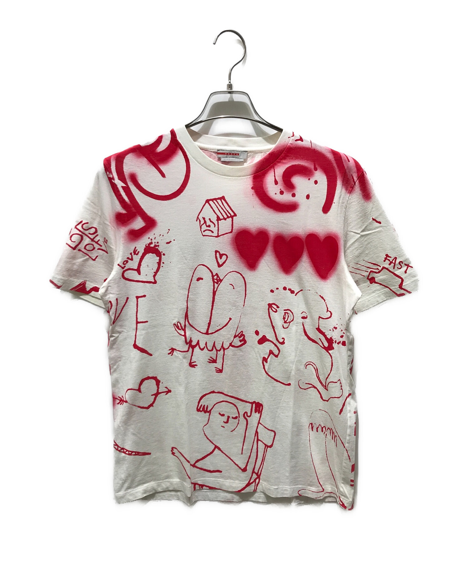 PRADA プラダ Tシャツ レッド - Tシャツ/カットソー(半袖/袖なし)