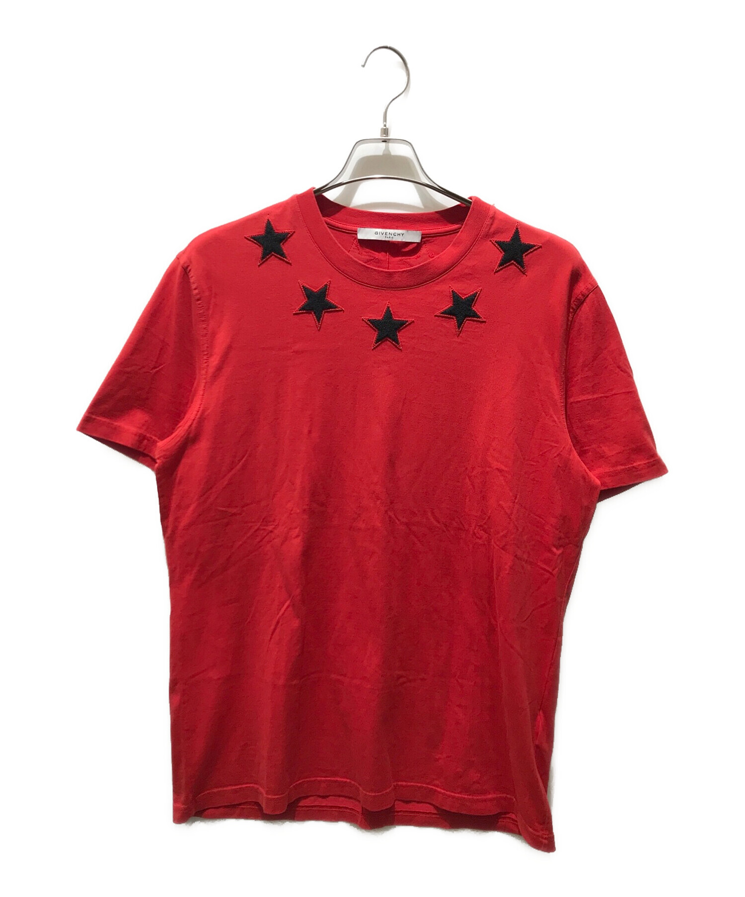 GIVENCHY (ジバンシィ) スターパッチTシャツ レッド サイズ:XL