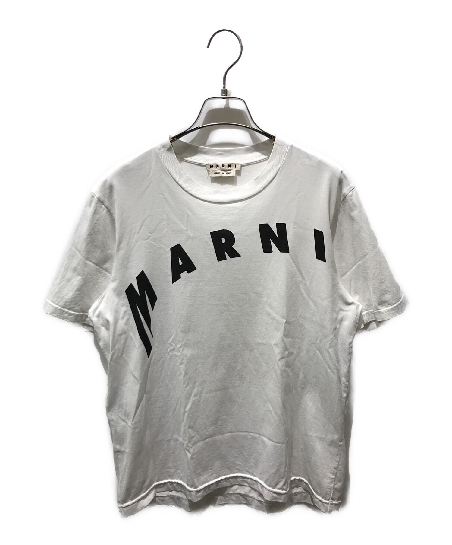 MARNI (マルニ) ロゴプリントTシャツ　HUMU0200AP S23727 ホワイト サイズ:46