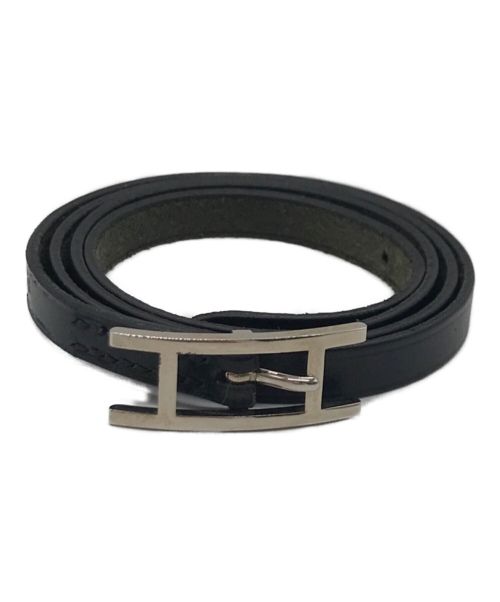 エルメスHERMES アピ3 レザー ベルト 100 メンズ 汚い ブラック