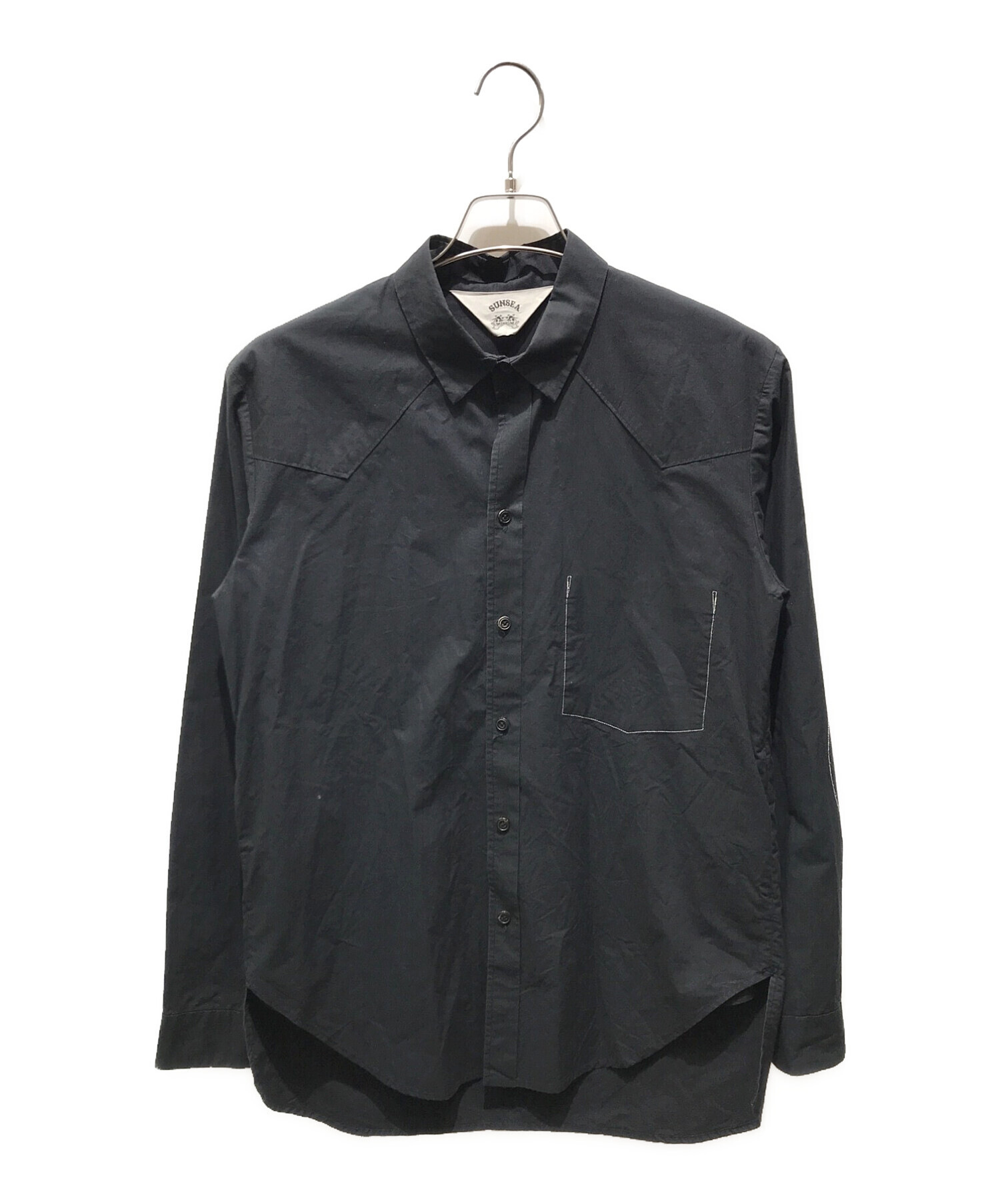 中古・古着通販】SUNSEA (サンシー) 長袖シャツ 16A15 ブラック サイズ 