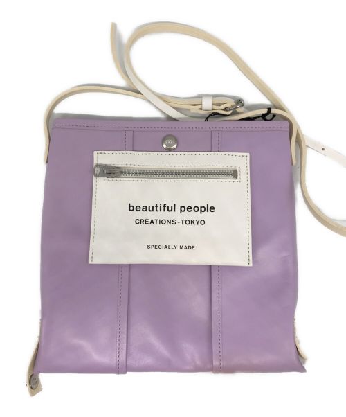 新品未使用　beautiful people ナイロンバックパック purple