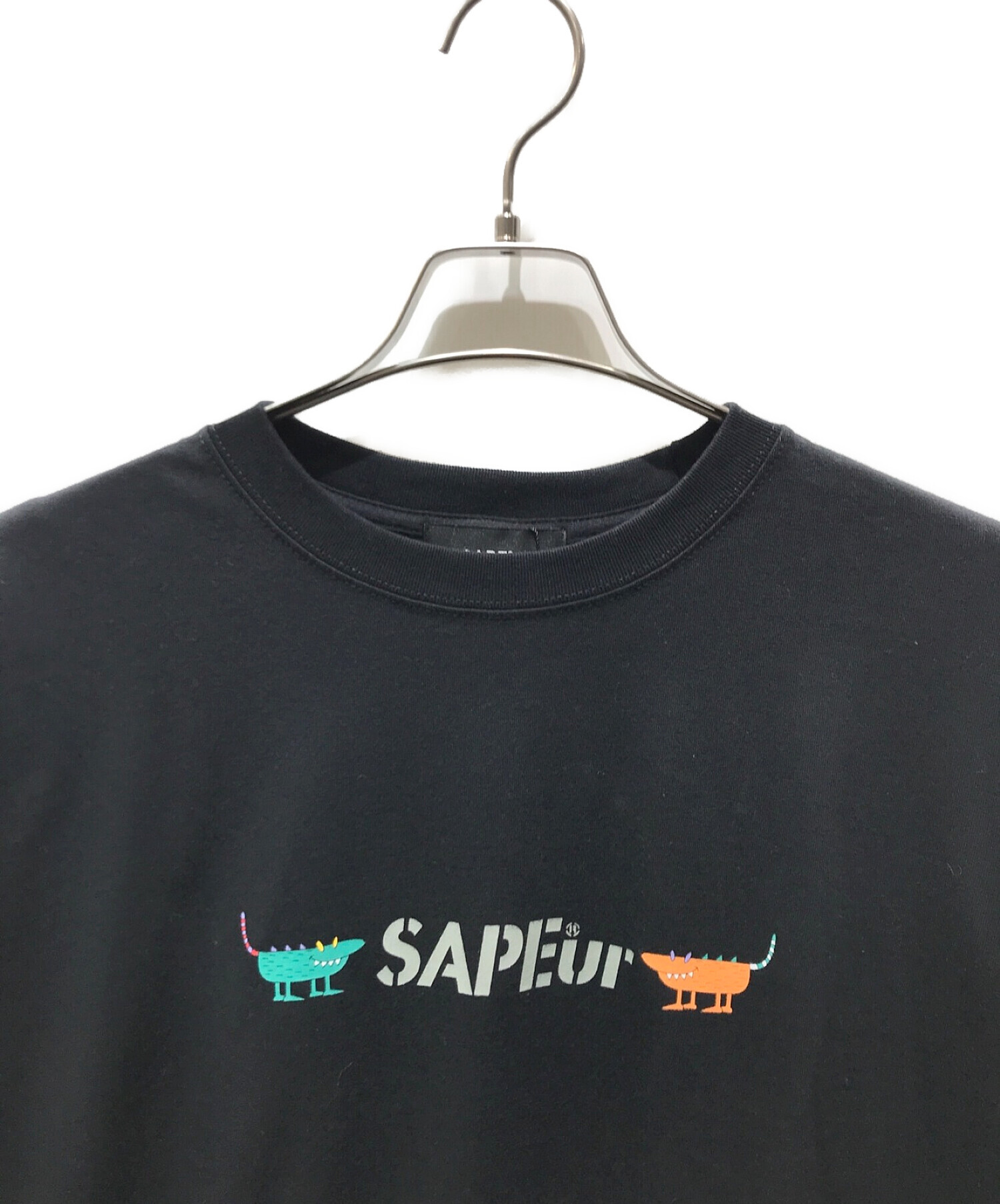 Tシャツ/カットソー(半袖/袖なし)新品 XL SAPEur starstripesHEAD black Tシャツ