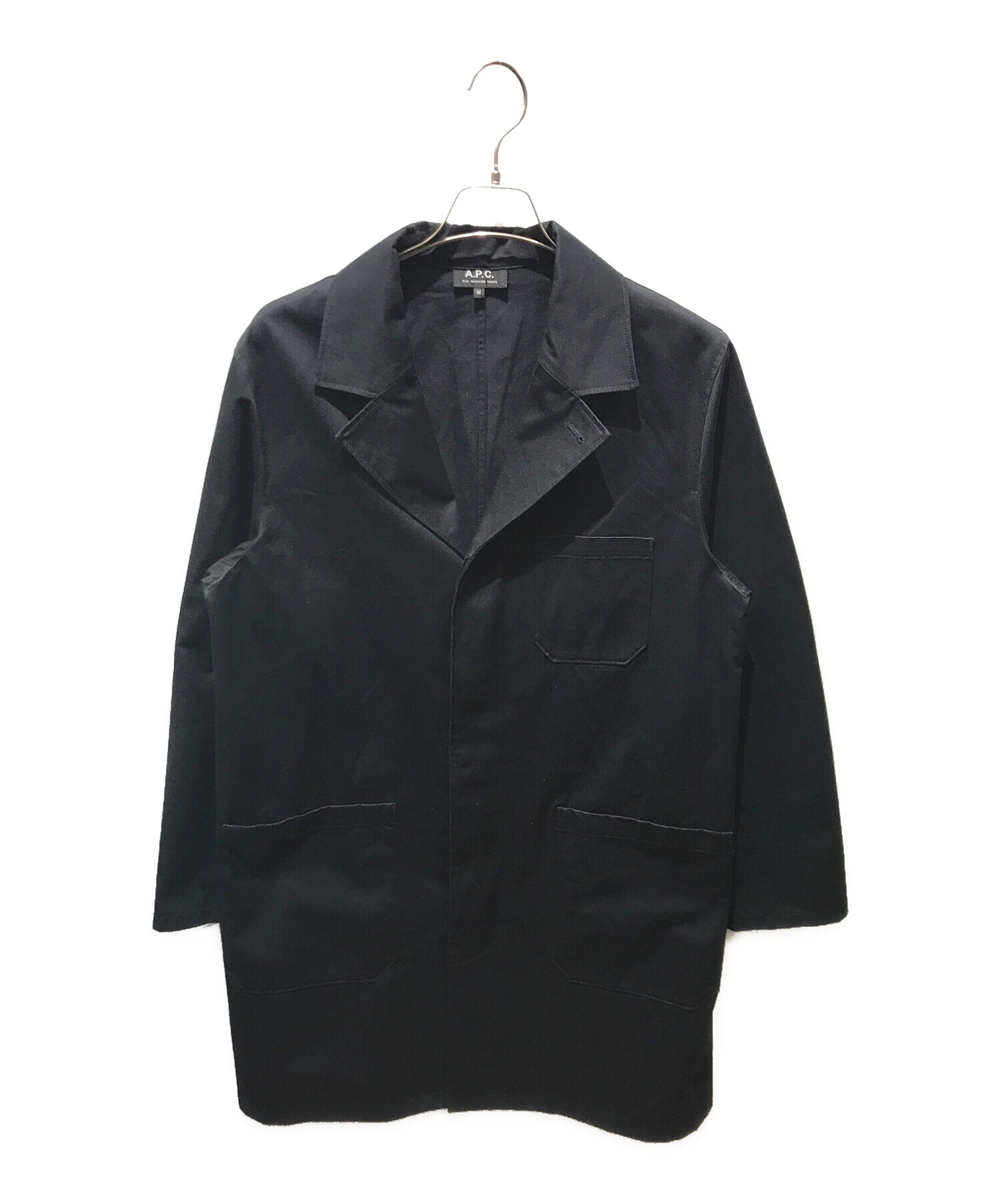 中古・古着通販】A.P.C. (アーペーセー) ステンカラーコート ネイビー 