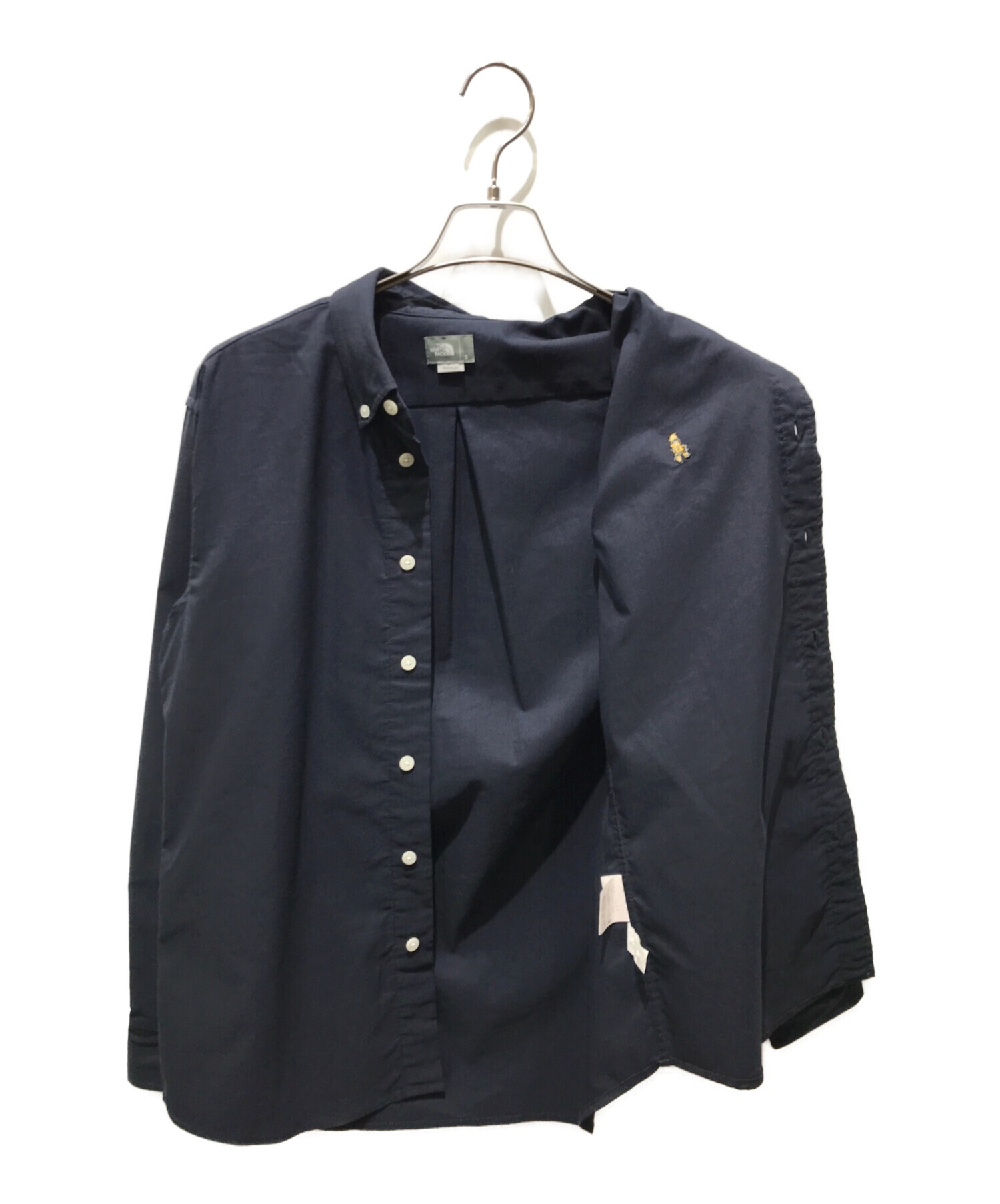 美品 ノースフェイス ロングスリーブヒムリッジシャツ ブルー L The 