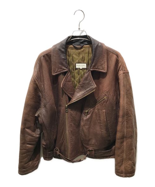 ジョルジョアルマーニGIORGIO ARMANI○レザーコート○50 乗り気