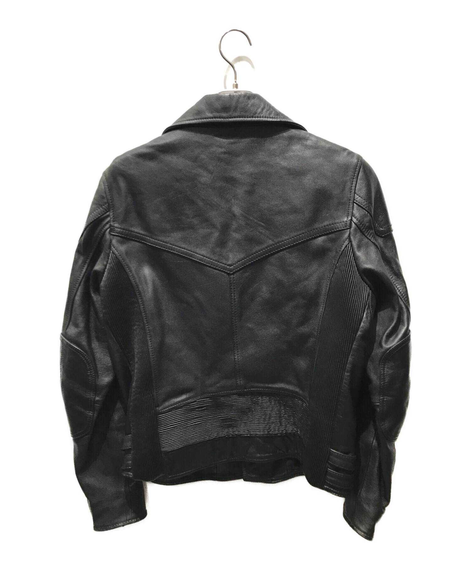 DIESEL (ディーゼル) ラムレザーダブルライダースジャケットジャケット ブラック サイズ:L