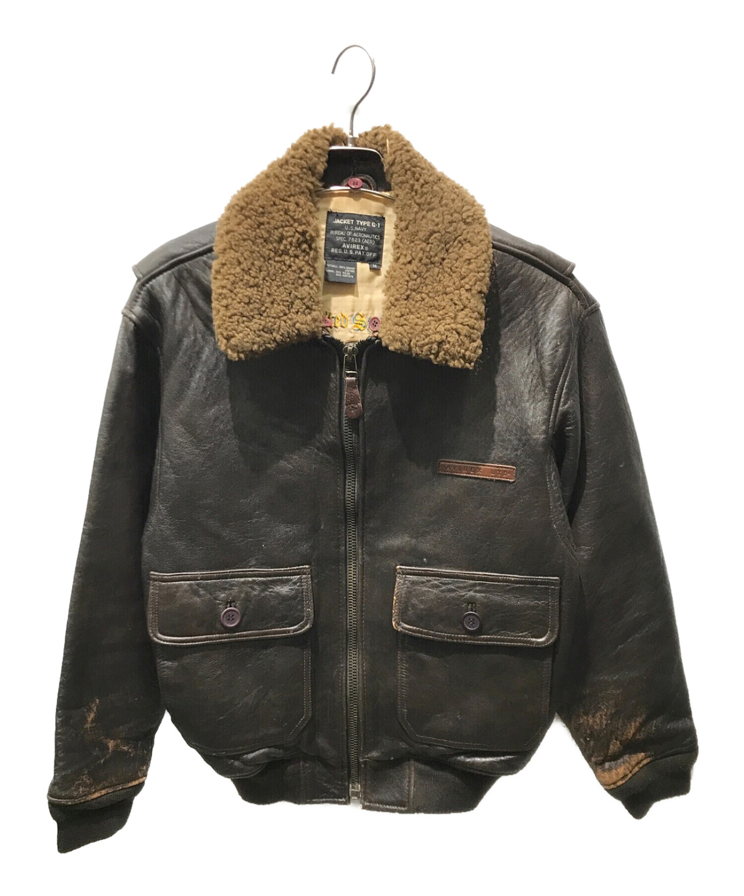 中古・古着通販】AVIREX (アヴィレックス) G-1 レザージャケット 