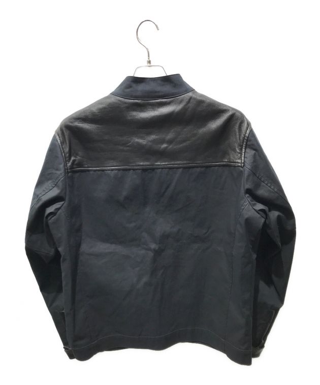 中古・古着通販】dunhill (ダンヒル) レザー切替ライダースジャケット 