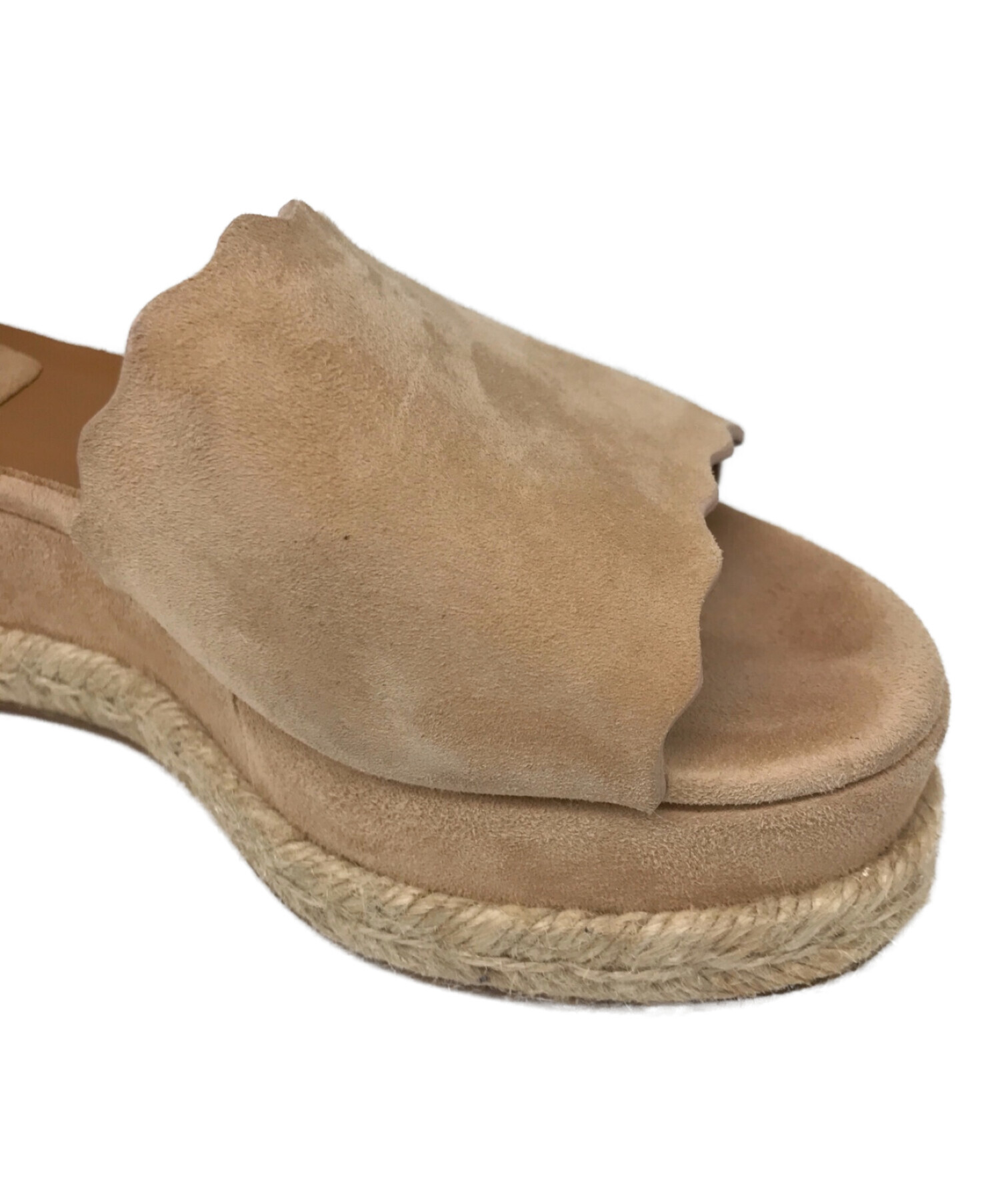 中古・古着通販】Chloe (クロエ) ジュートウェッジスウェードサンダル 