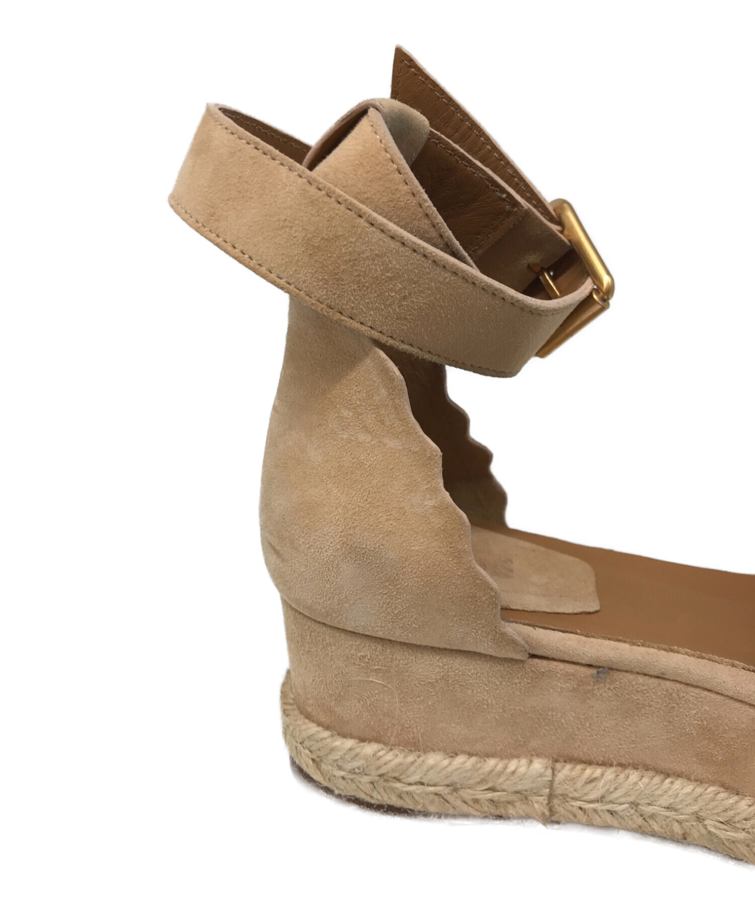 中古・古着通販】Chloe (クロエ) ジュートウェッジスウェードサンダル 