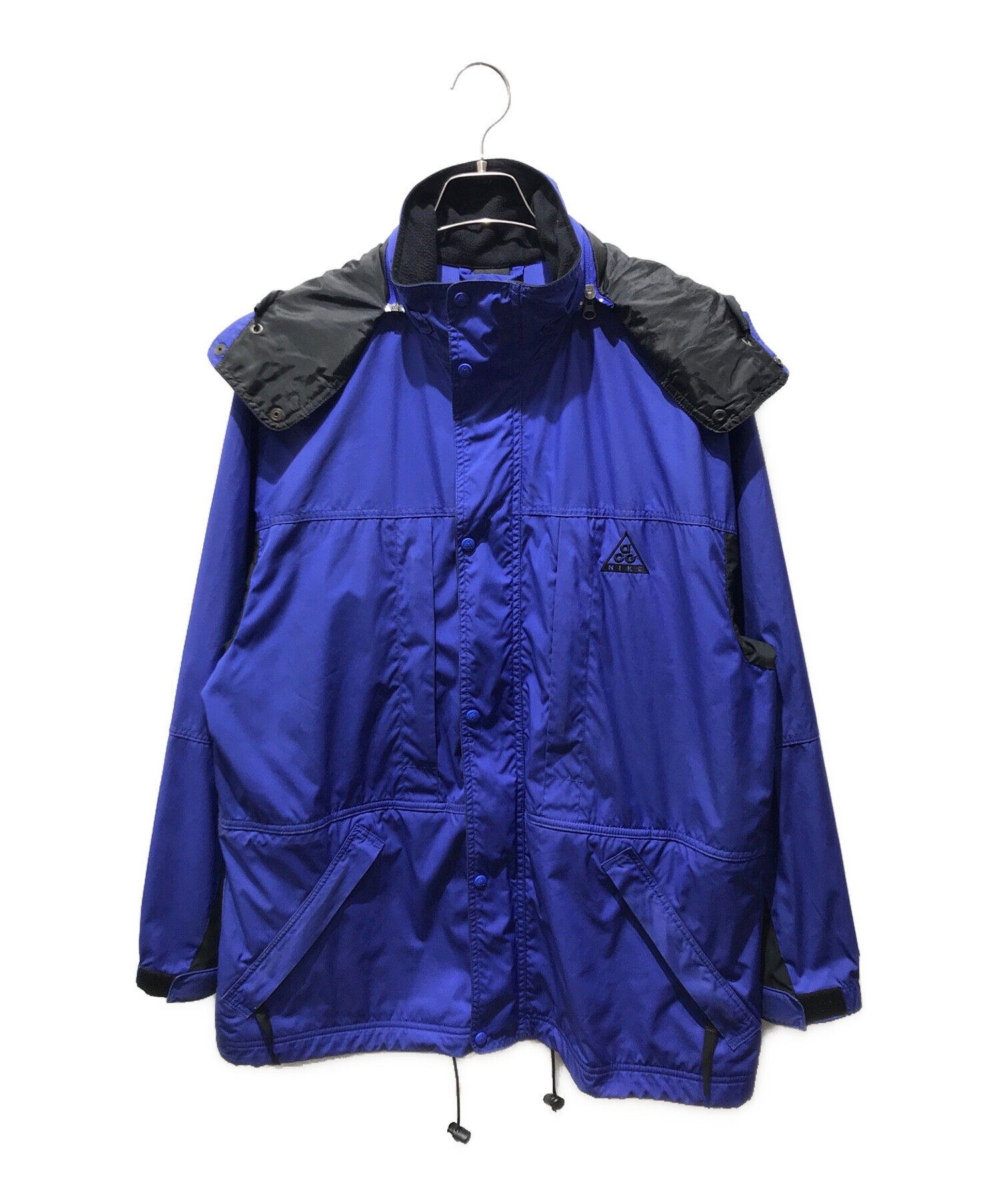 90s NIKE ACG Logo Nylon Jacket 青 M ナイキ エーシージー ナイロン 