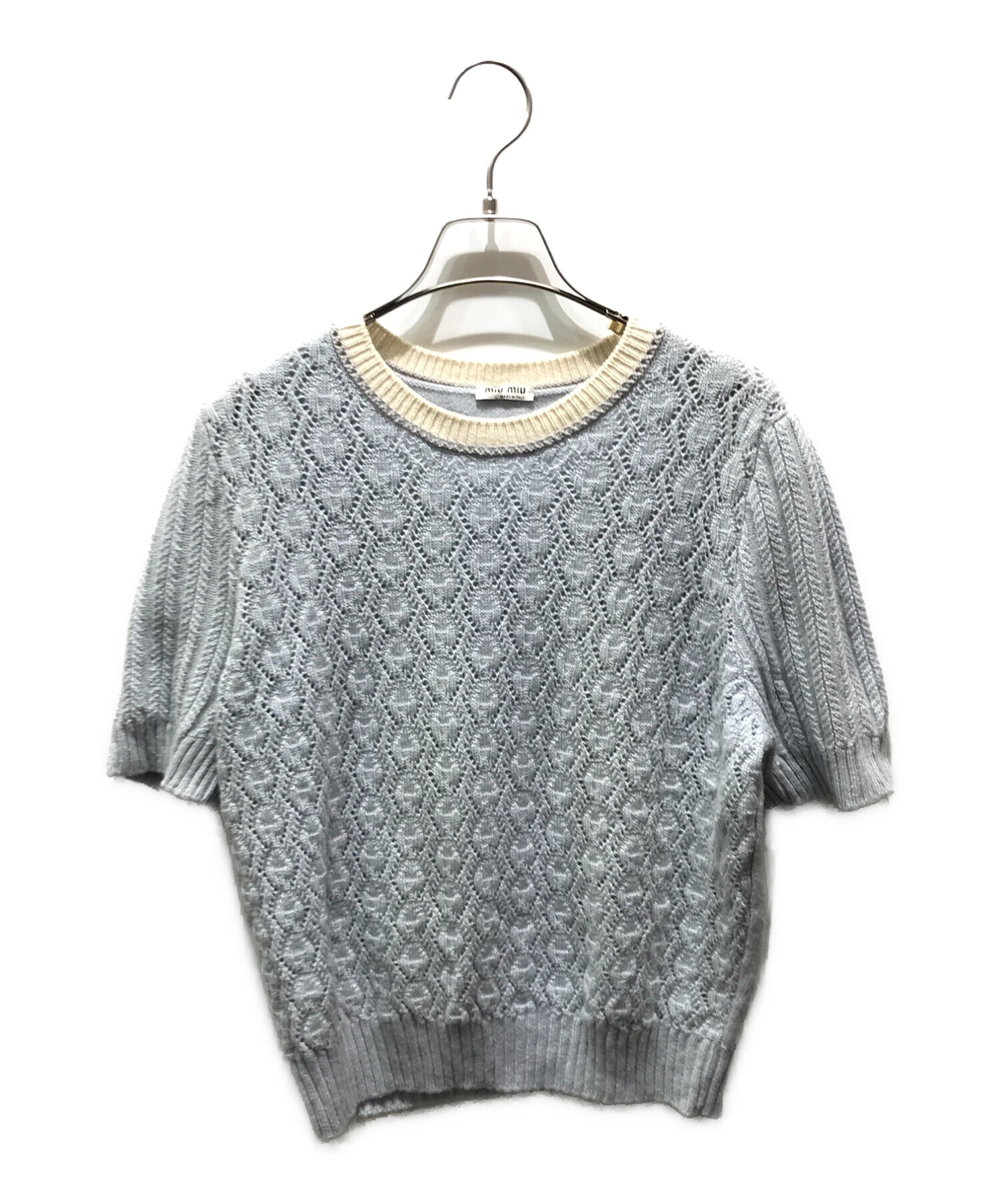 中古・古着通販】MIU MIU (ミュウミュウ) 半袖カシミヤニット MMN911 