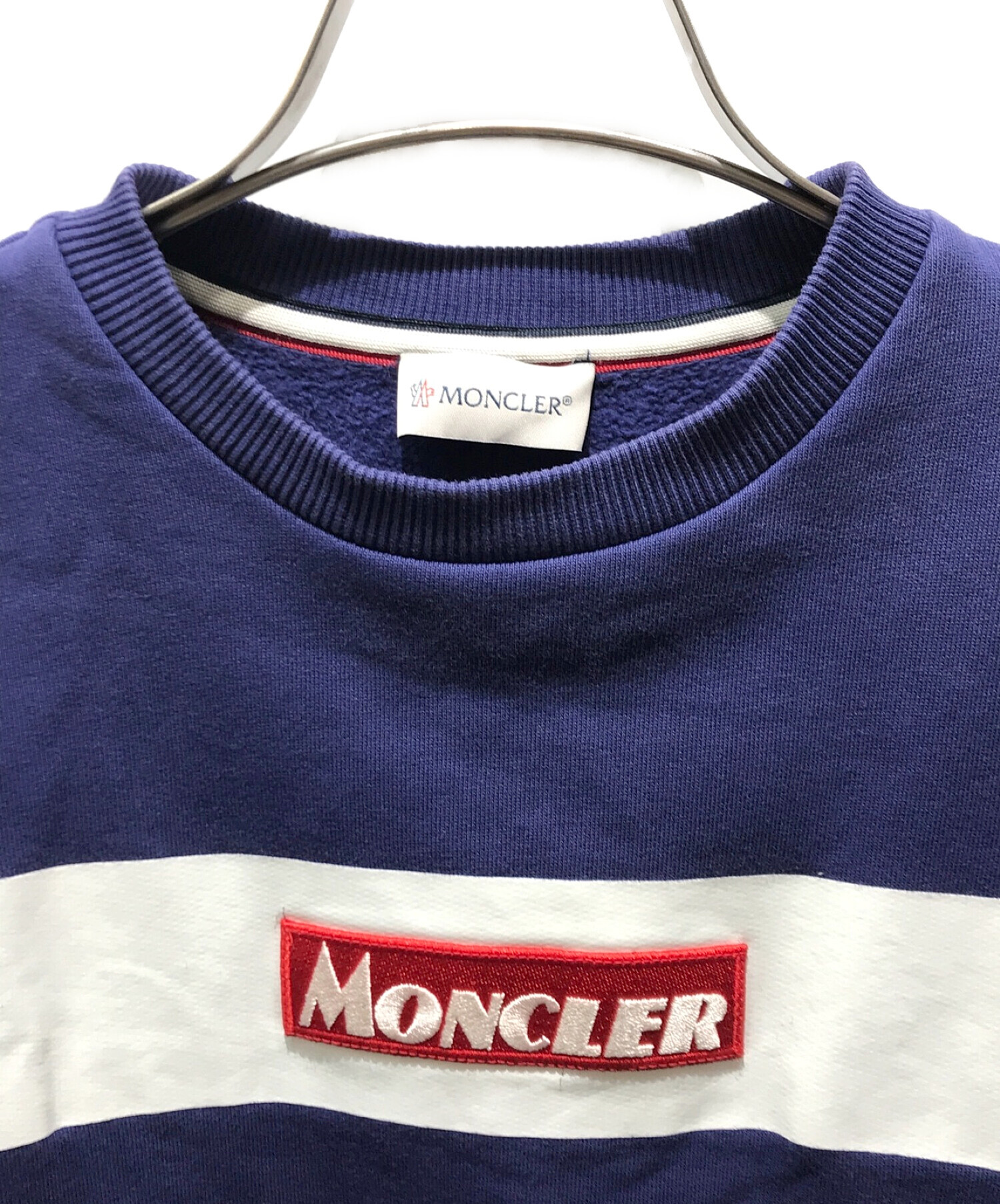 中古・古着通販】MONCLER (モンクレール) BOXロゴワッペン付 クルー  