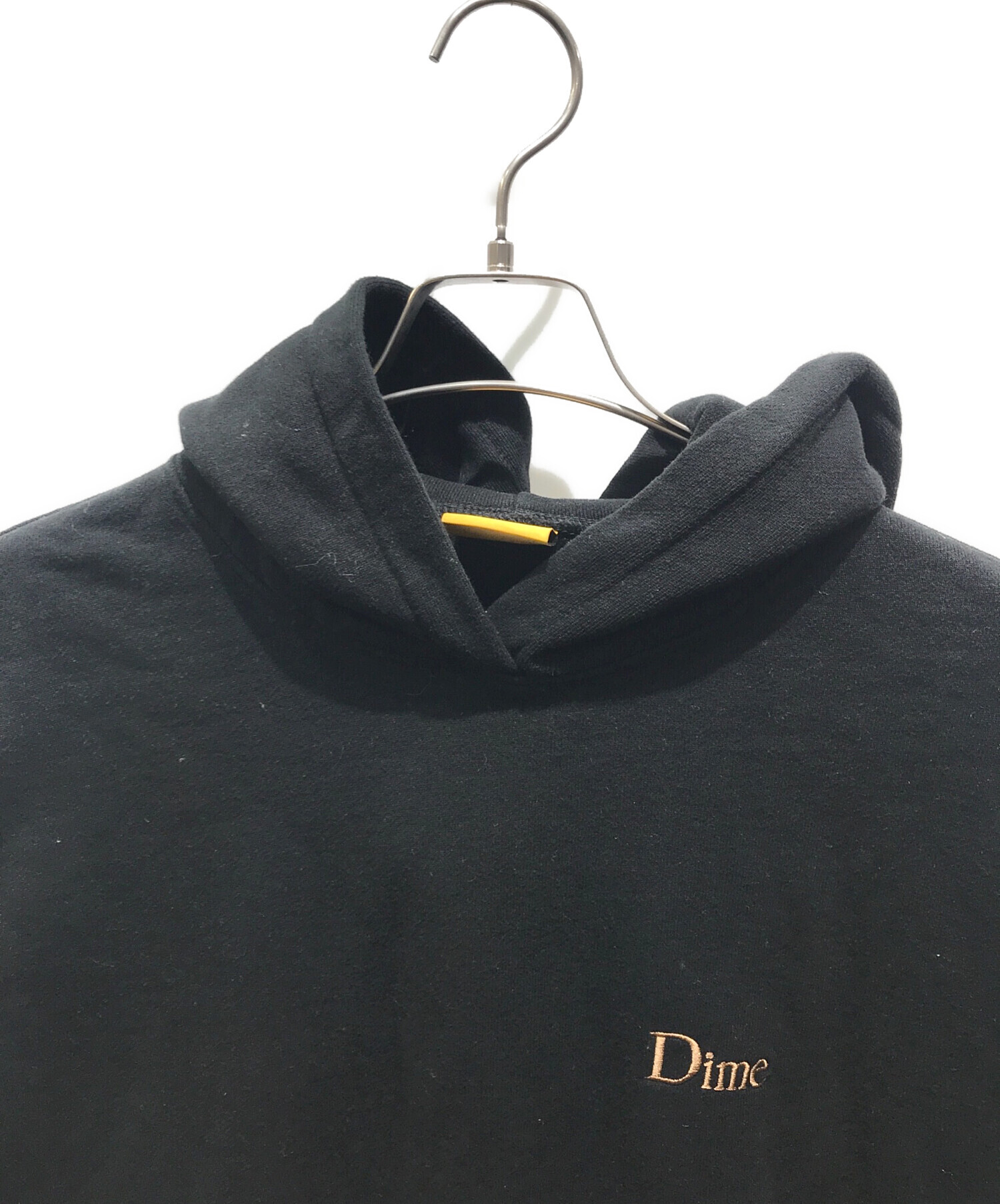 中古・古着通販】Dime (ダイム) ロゴ刺繍パーカー ブラック サイズ:L 