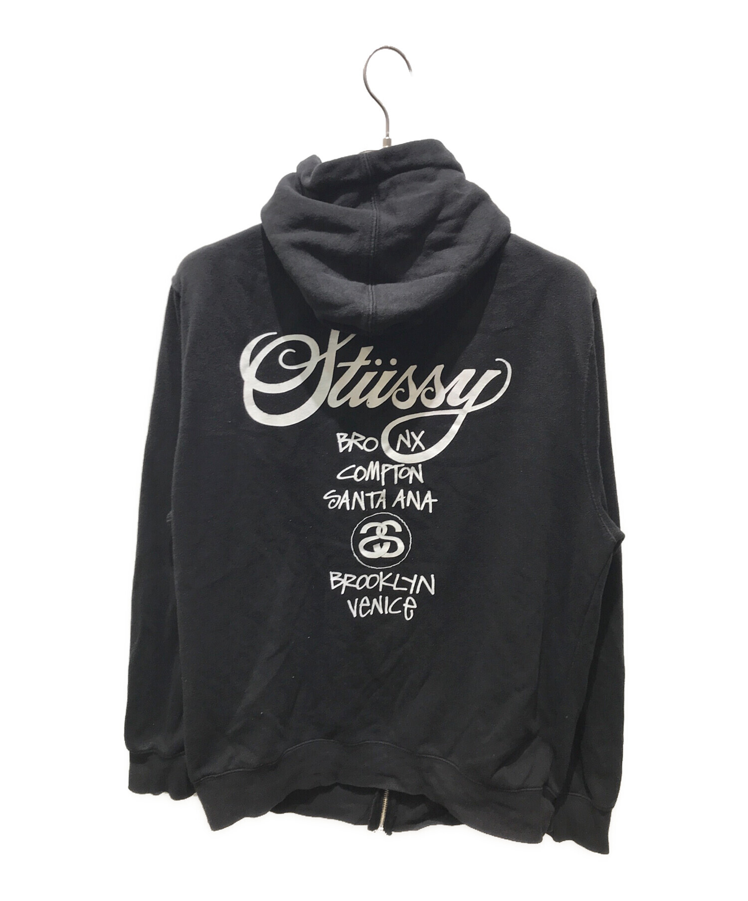 中古・古着通販】stussy (ステューシー) ジップパーカー 00s ブラック 