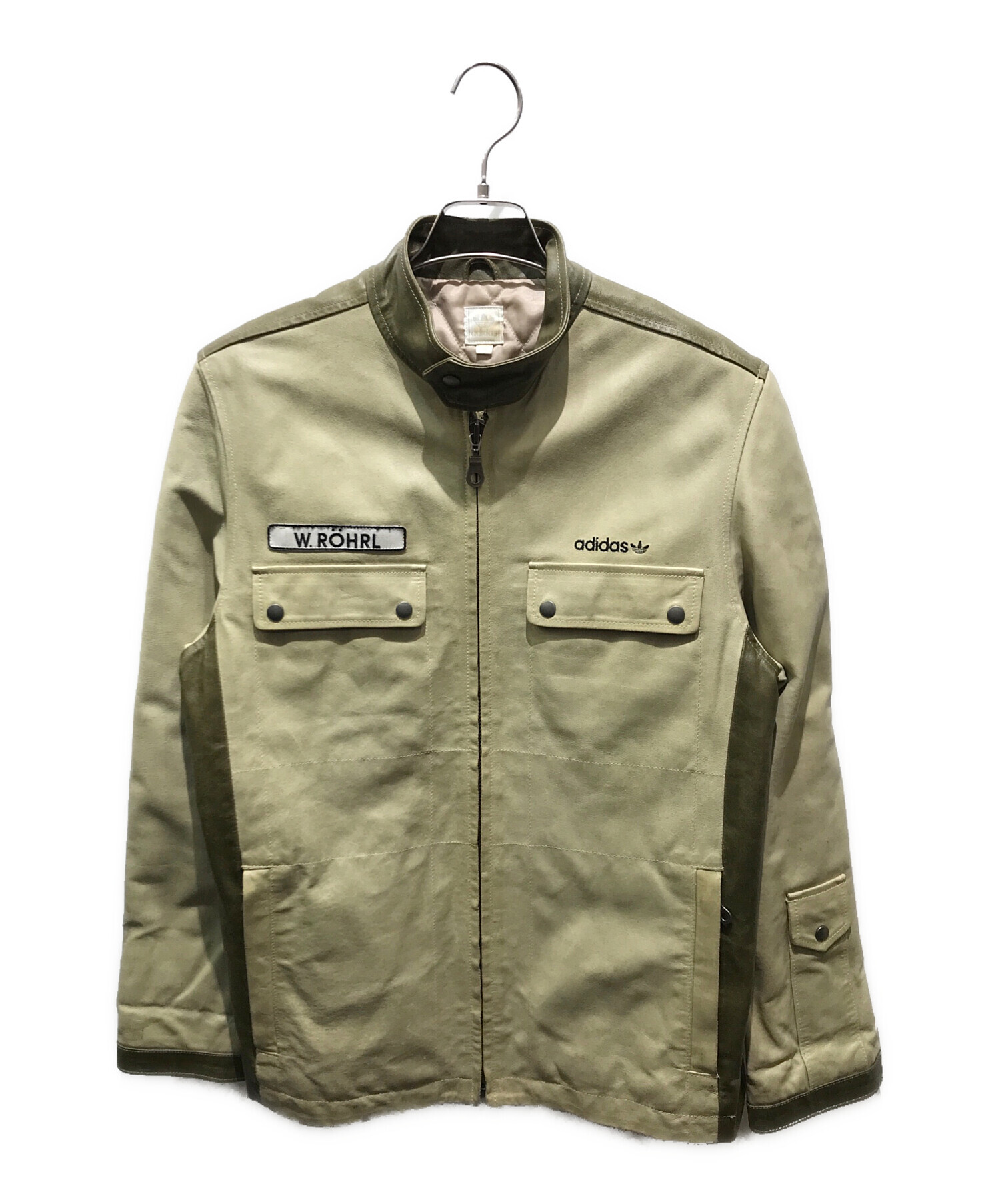 Adidas old leather jacket アディダス 革ジャン レザー