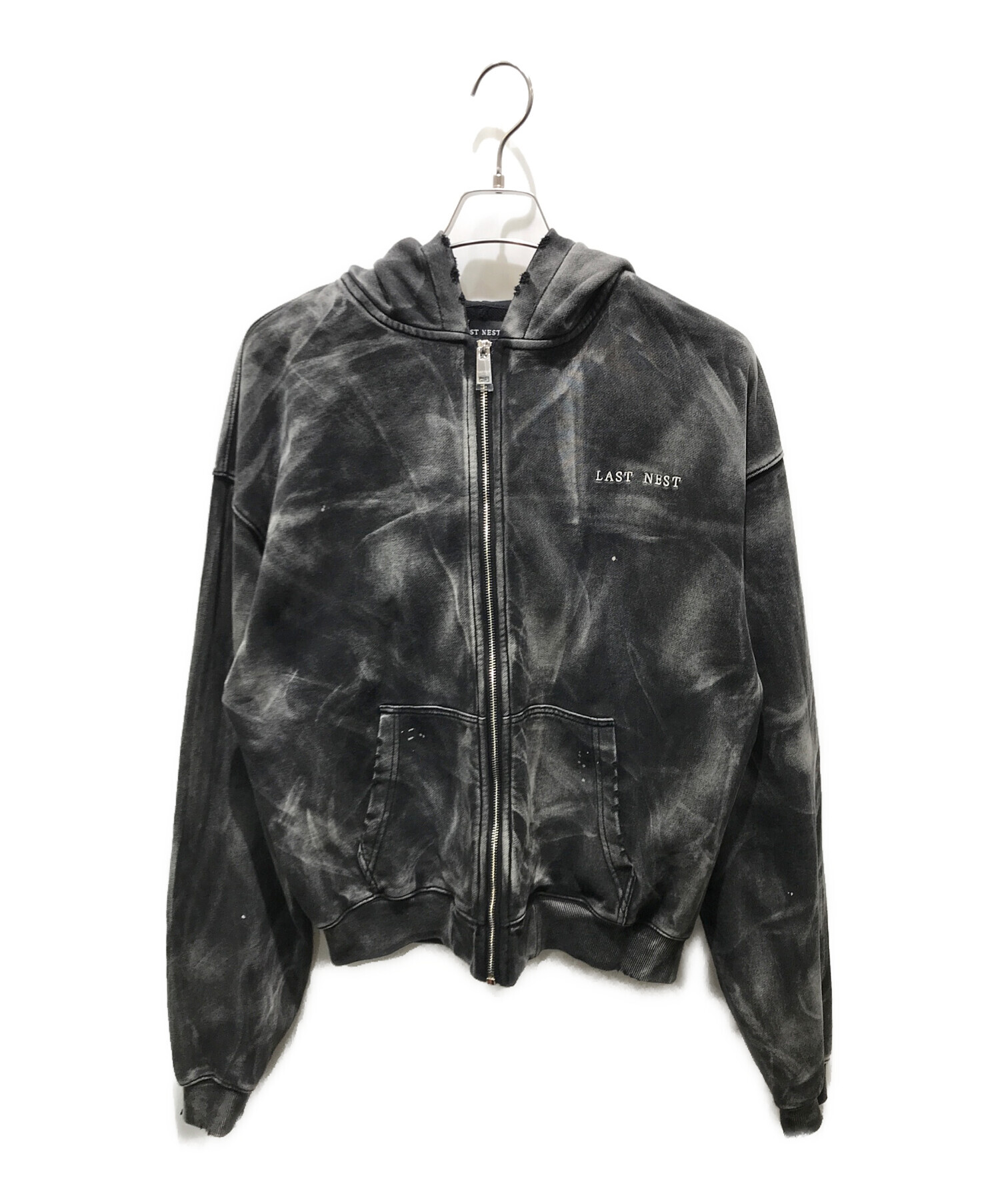 中古・古着通販】LAST NEST (ラストネスト) Washed Hoodie グレー 