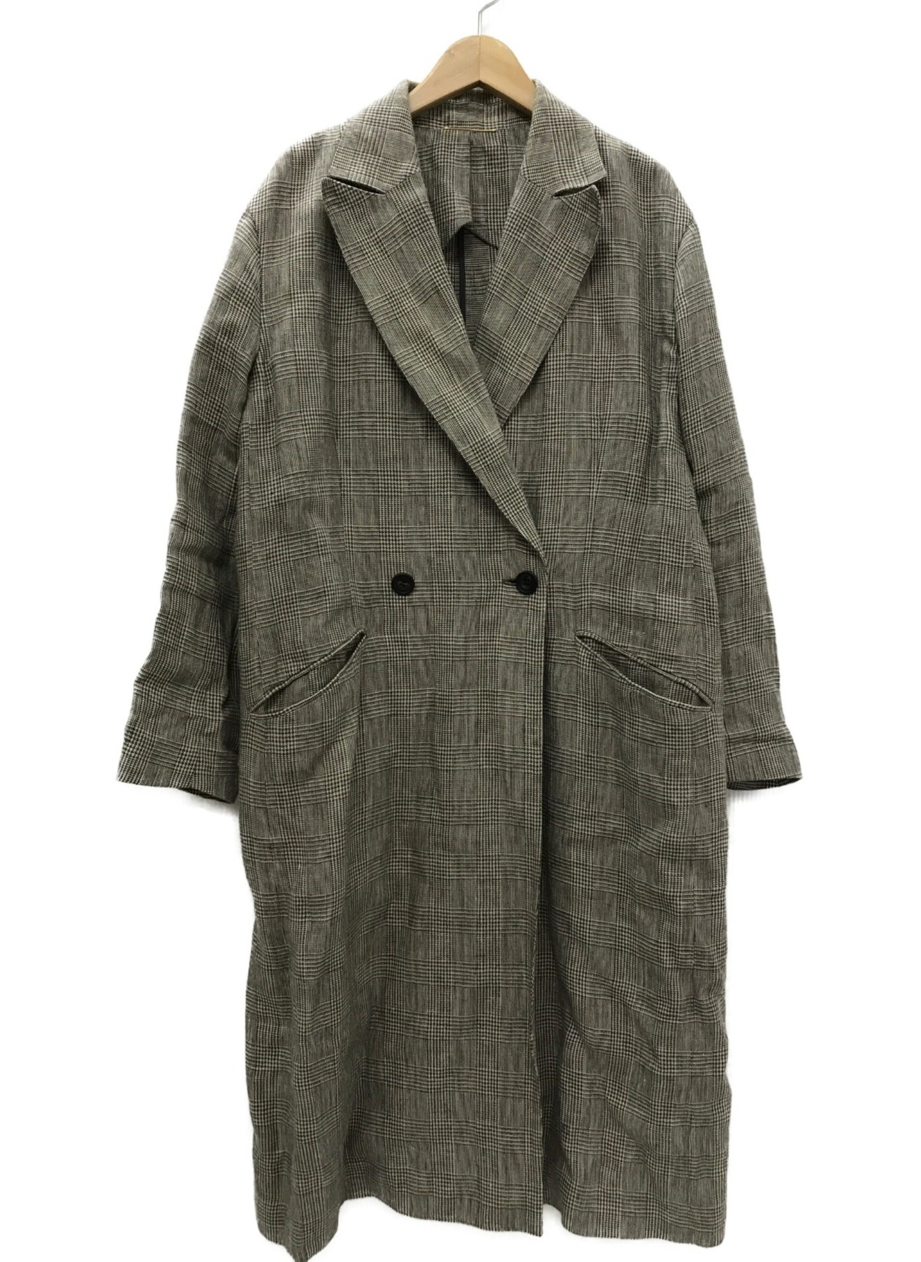 DEUXIEME CLASSE (ドゥーズィエム クラス) Glen Check coat グレンチェック コート ブラウン サイズ:-