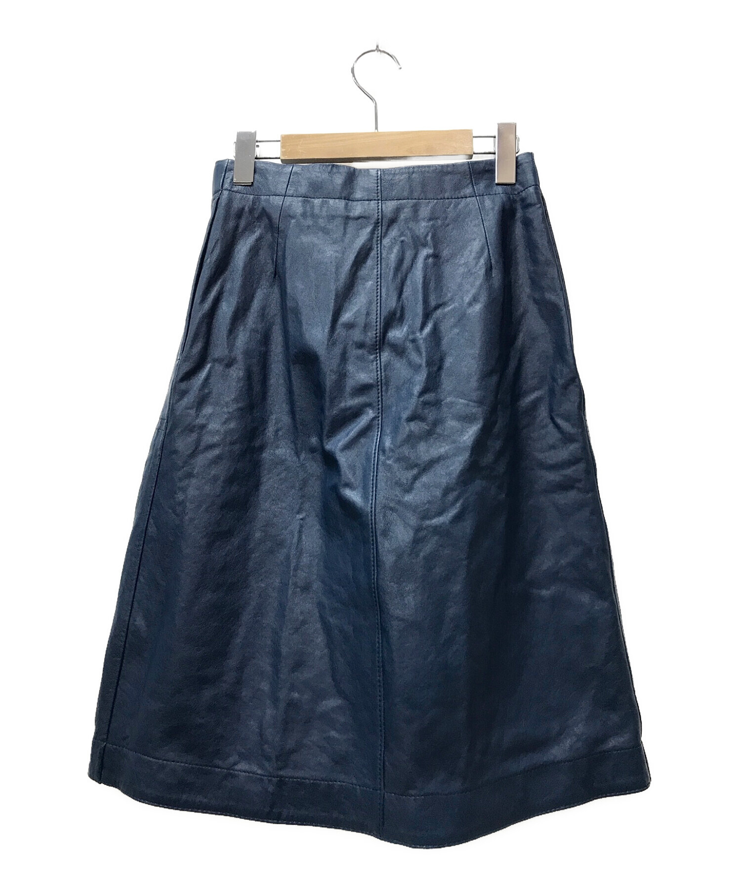 COACH (コーチ) ターンロックレザースカート ネイビー サイズ:SIZE 0