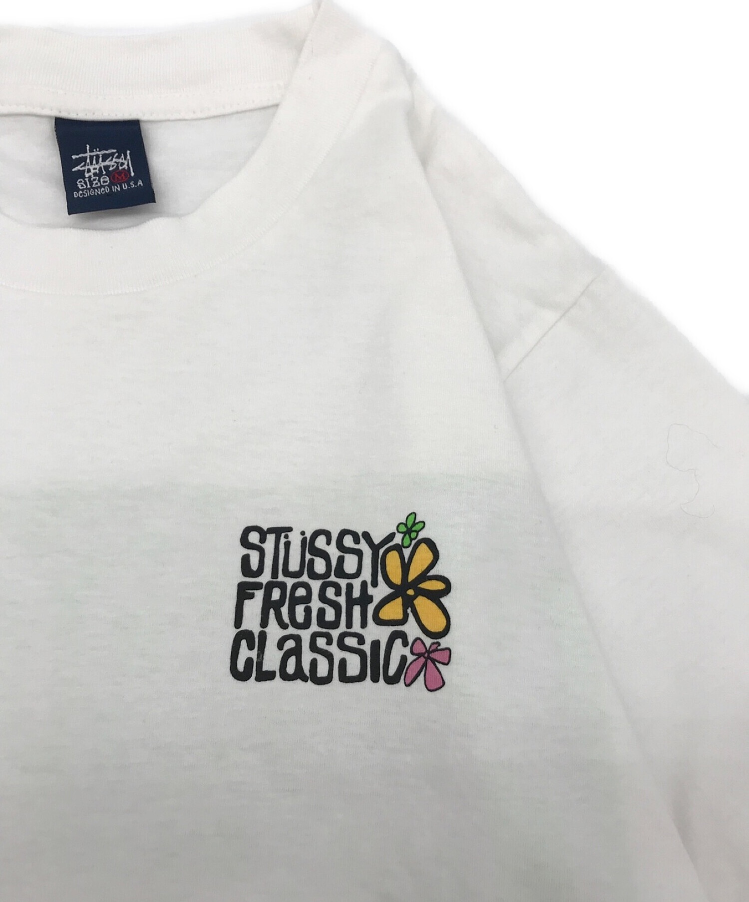 stussy (ステューシー) FRESH CLASSIC/プリントTシャツ ホワイト×グリーン サイズ:M