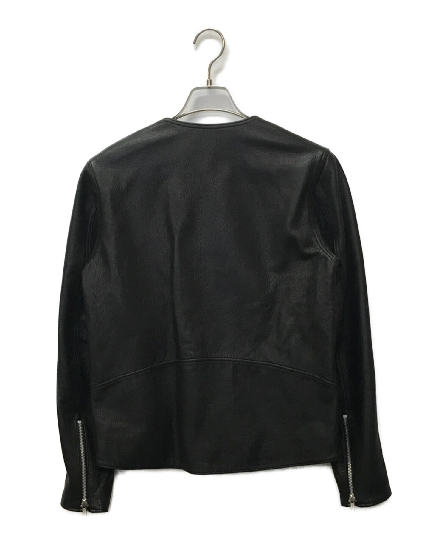 whiz limited (ウィズリミテッド) ノーカラーレザーライダースジャケット ブラック サイズ:M