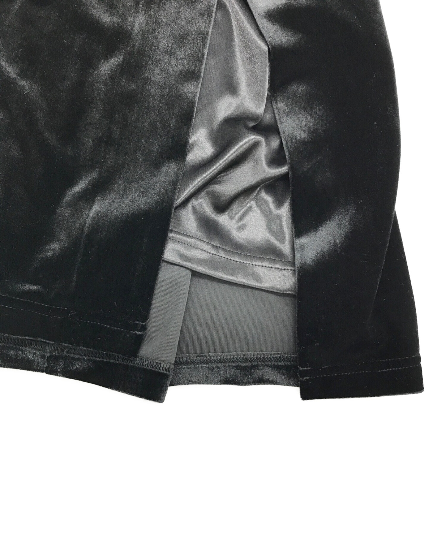 Ameri VINTAGE (アメリヴィンテージ) 2WAY CURVE VELOURS DRESS ブラック サイズ:S 未使用品