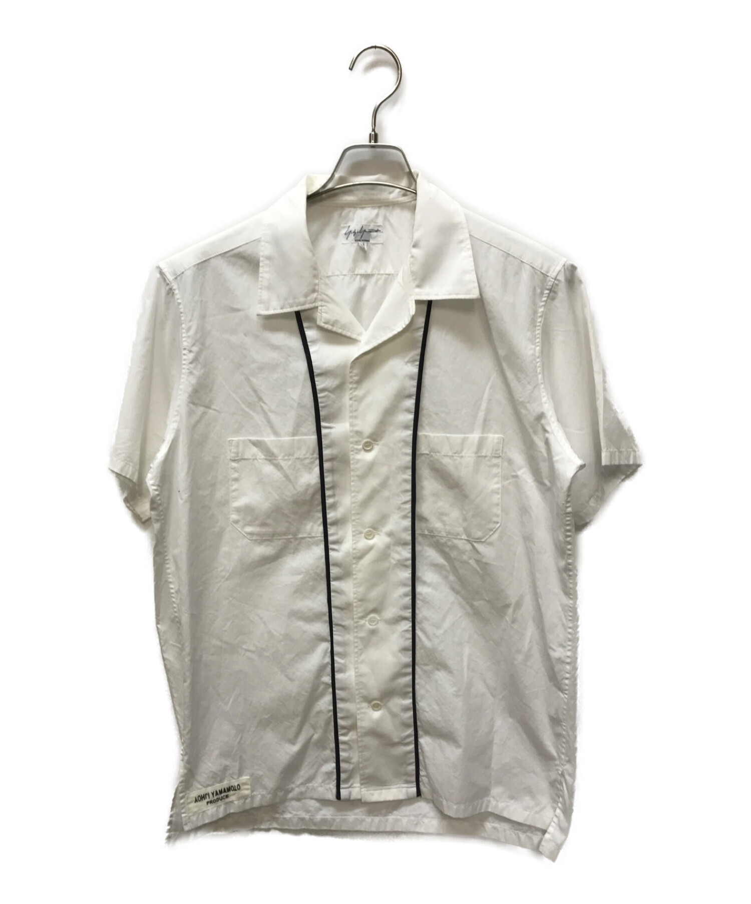 Yohji Yamamoto pour homme (ヨウジヤマモト プールオム) オープンカラーシャツ ホワイト サイズ:3