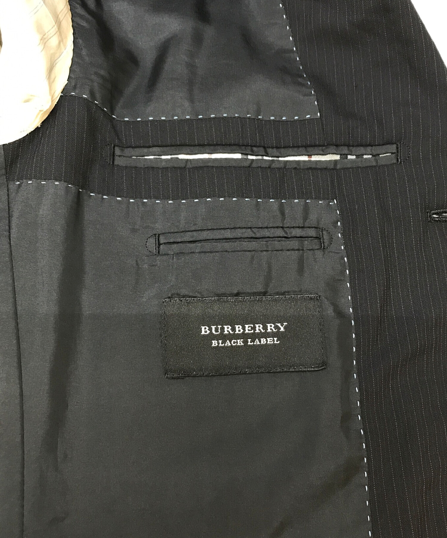 BURBERRY BLACK LABEL (バーバリーブラックレーベル) 3ピーススーツ ブラック サイズ:40Ｒ