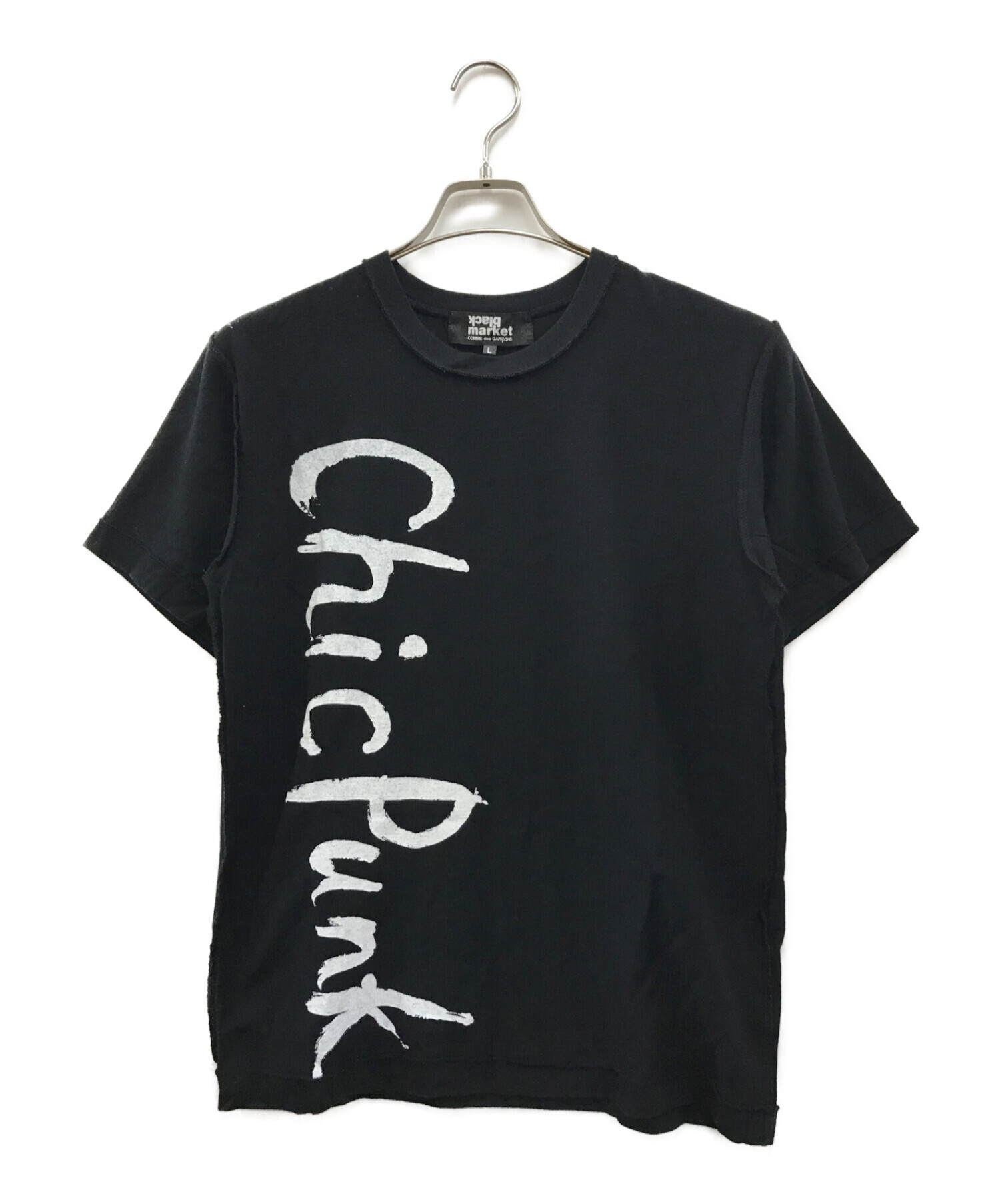 black market COMME des GARCONS (ブラックマーケットコムデギャルソン) Chic Punk プリントTシャツ ブラック  サイズ:L